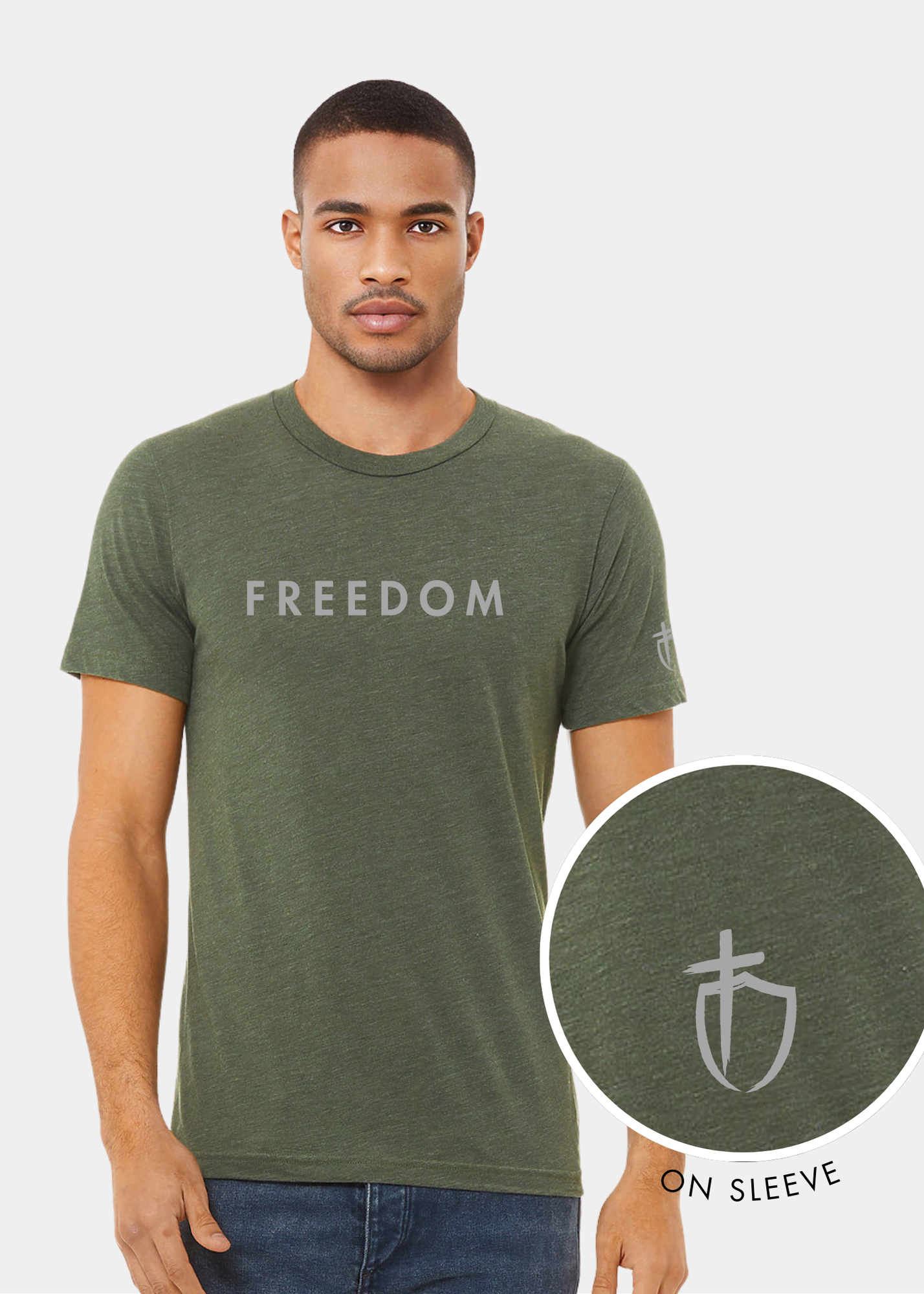Men's Triblend Short Sleeve Tee - FREEDOM