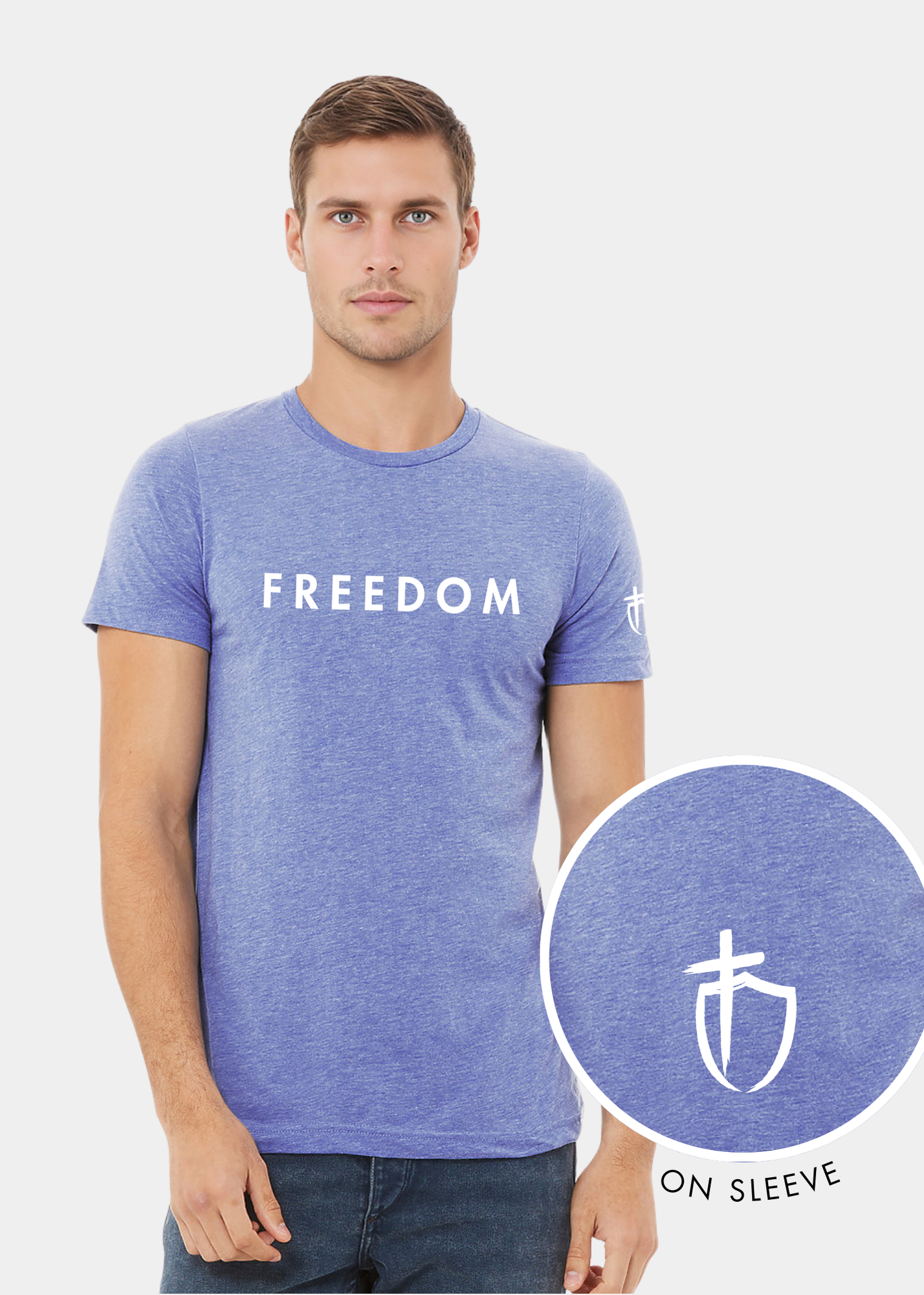 Men's Triblend Short Sleeve Tee - FREEDOM
