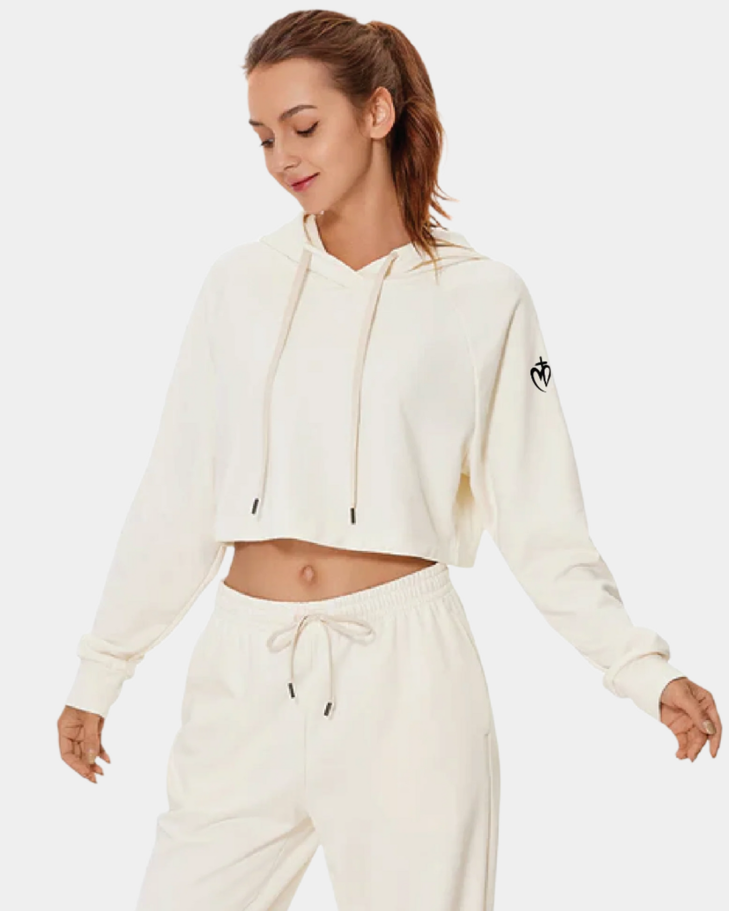 Down the Street Cropped Hoodies
