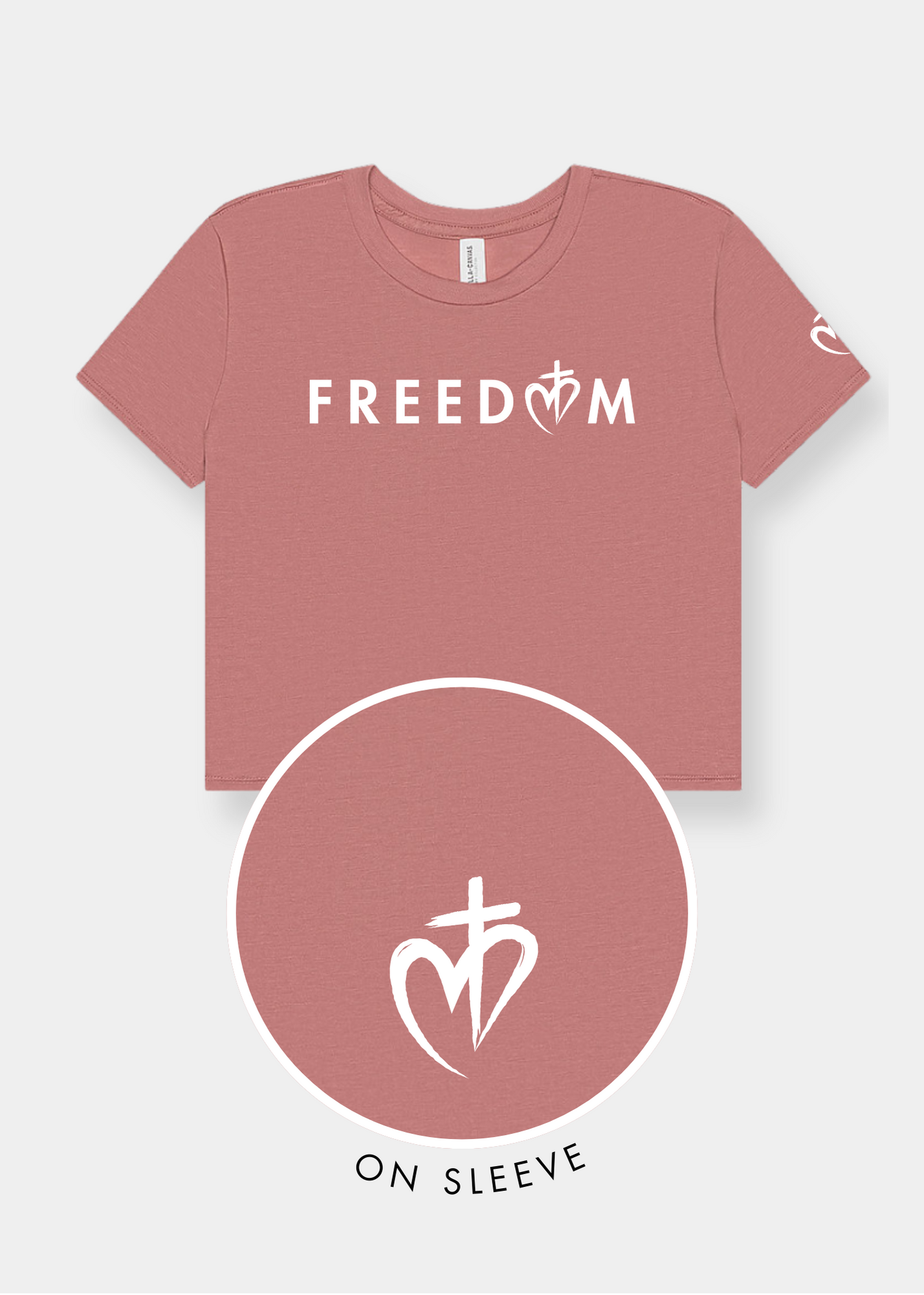 Women's Flowy Cropped Tee - FREEDOM