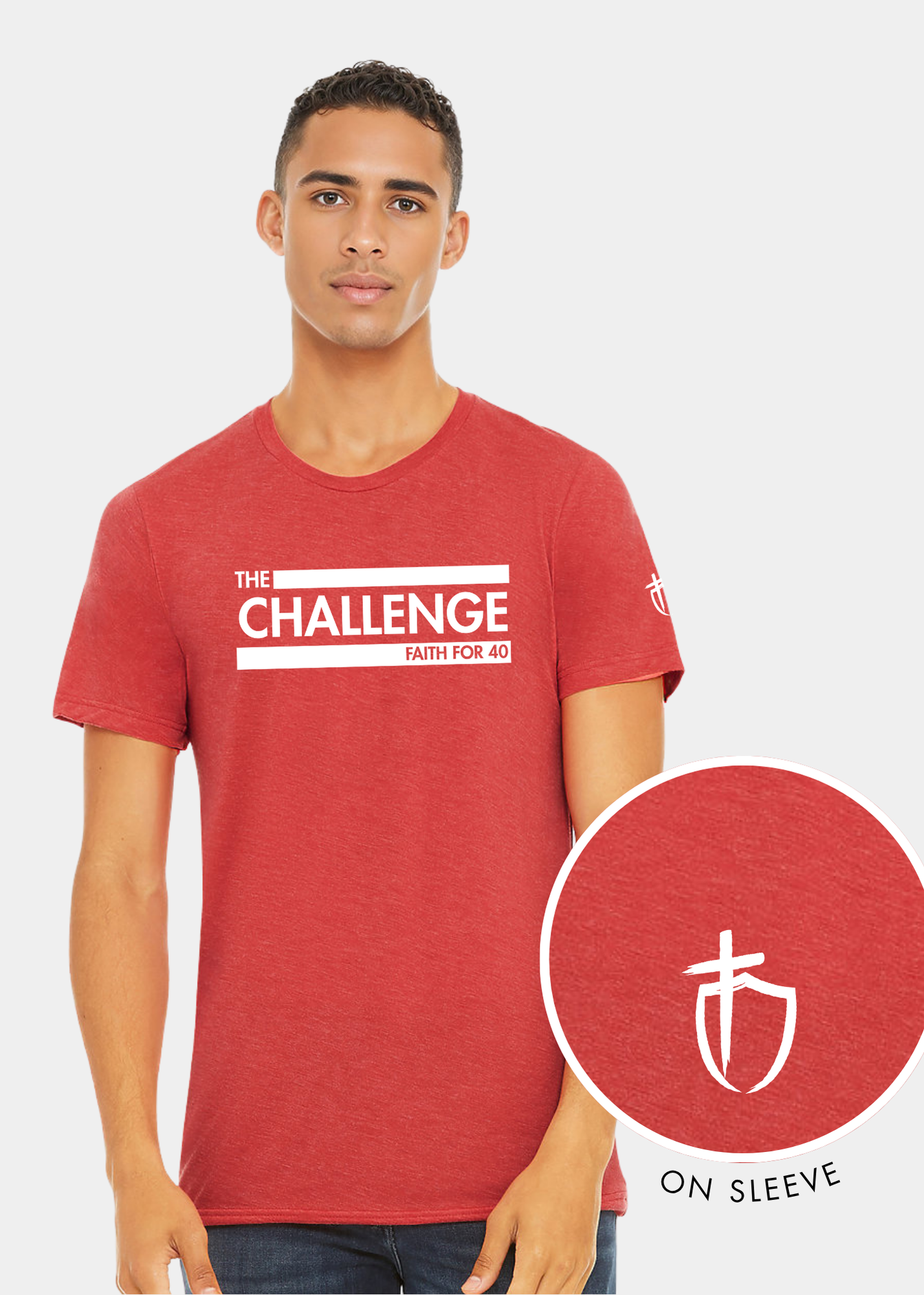Men's Triblend Short Sleeve Tee - FAITH FOR 40 CHALLENGE