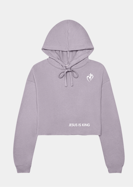 Women's Cropped Fleece Hoodie - Storm