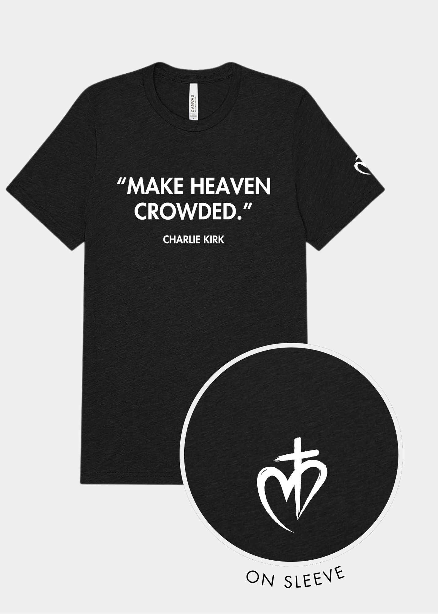 Freedom Unisex Triblend Tee - Charcoal Black + White Print