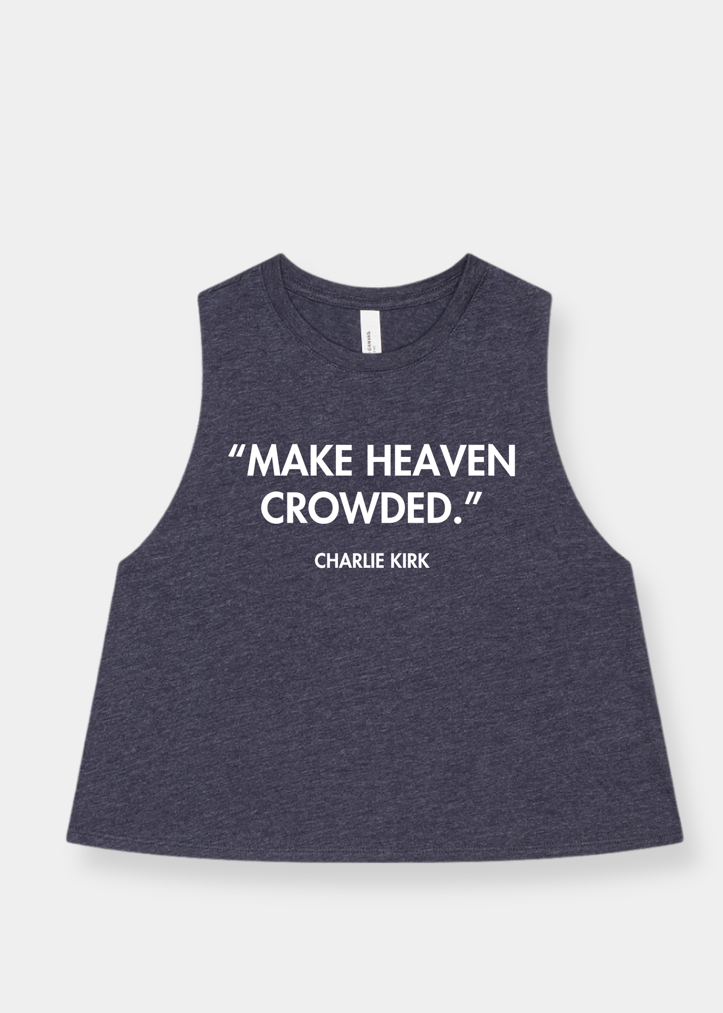 Women's Racerback Cropped Tank - FREEDOM