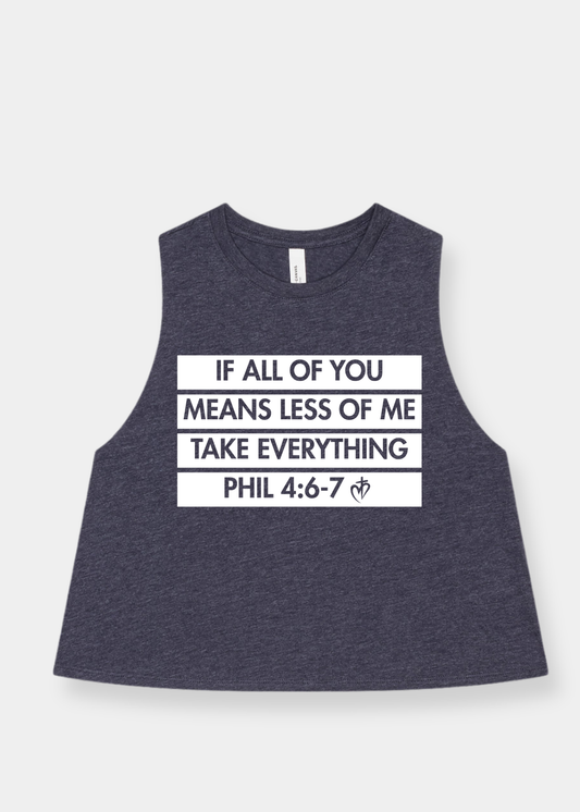 Women's Racerback Cropped Tank - FREEDOM