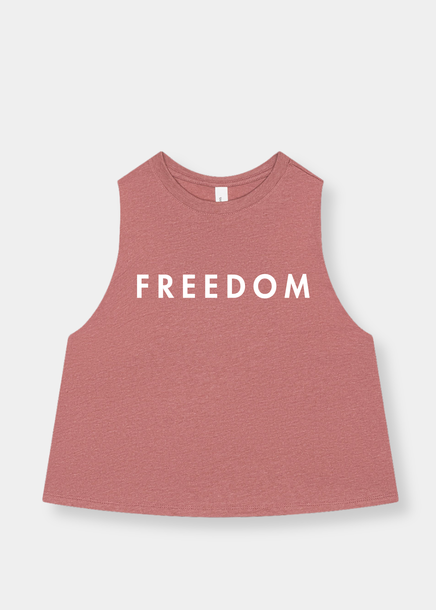 Women's Racerback Cropped Tank - FREEDOM