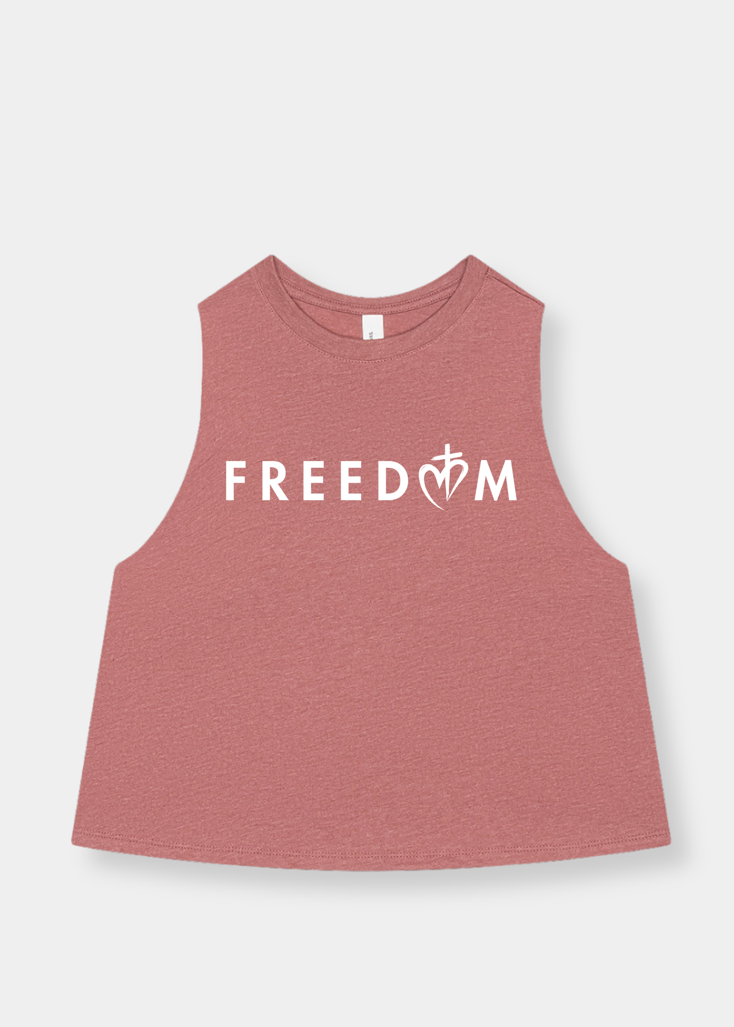 Women's Racerback Cropped Tank - FREEDOM