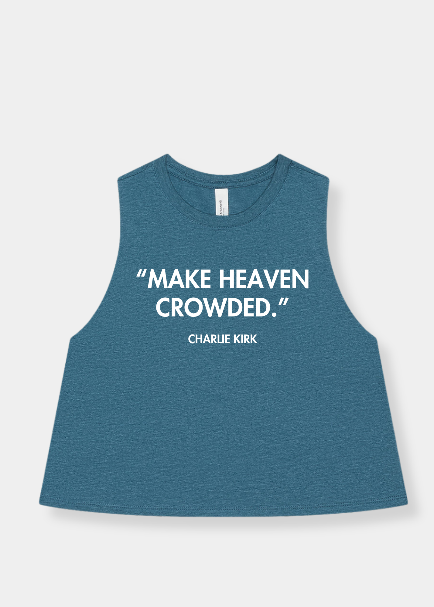 Women's Racerback Cropped Tank - FREEDOM