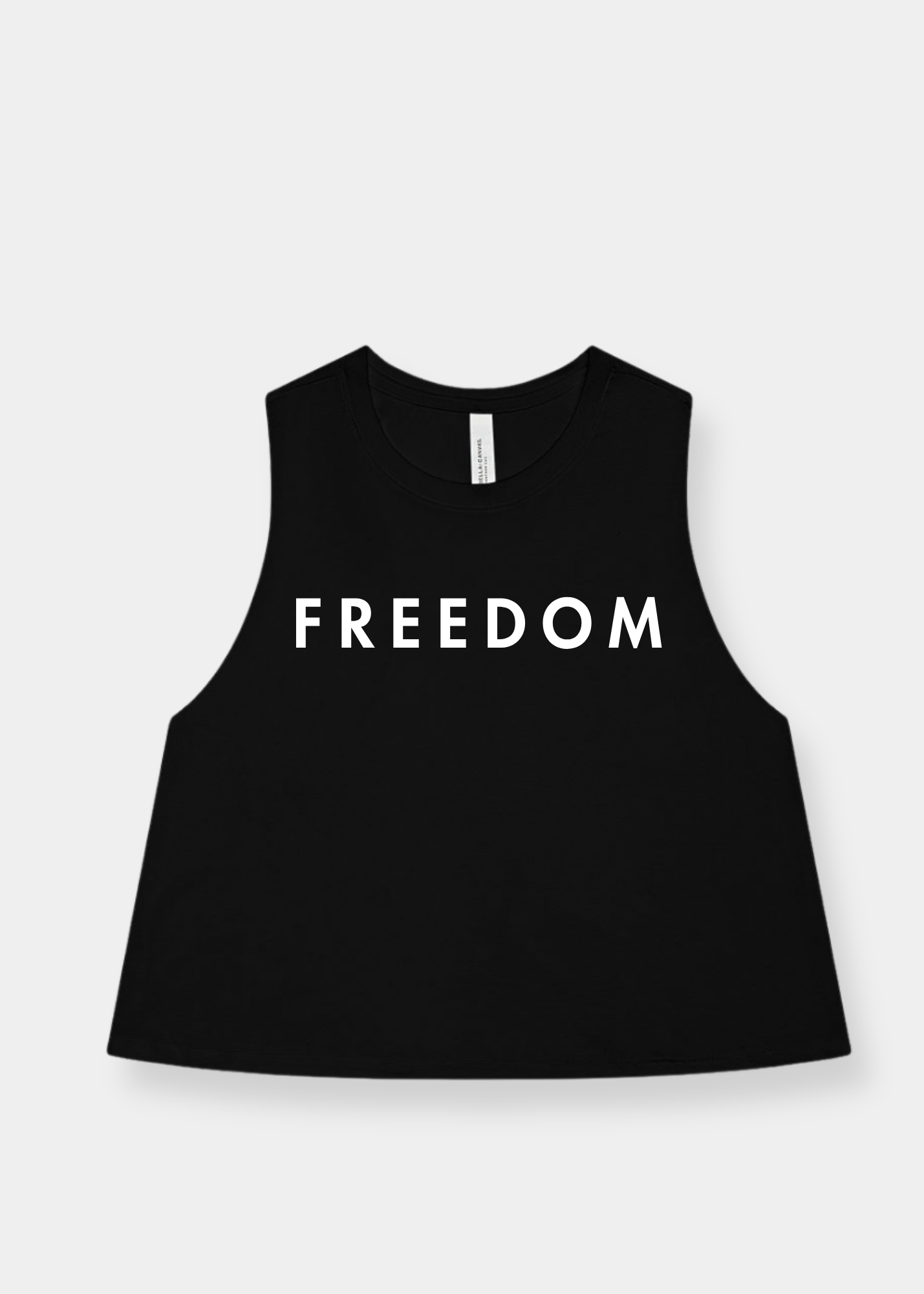 Women's Racerback Cropped Tank - FREEDOM