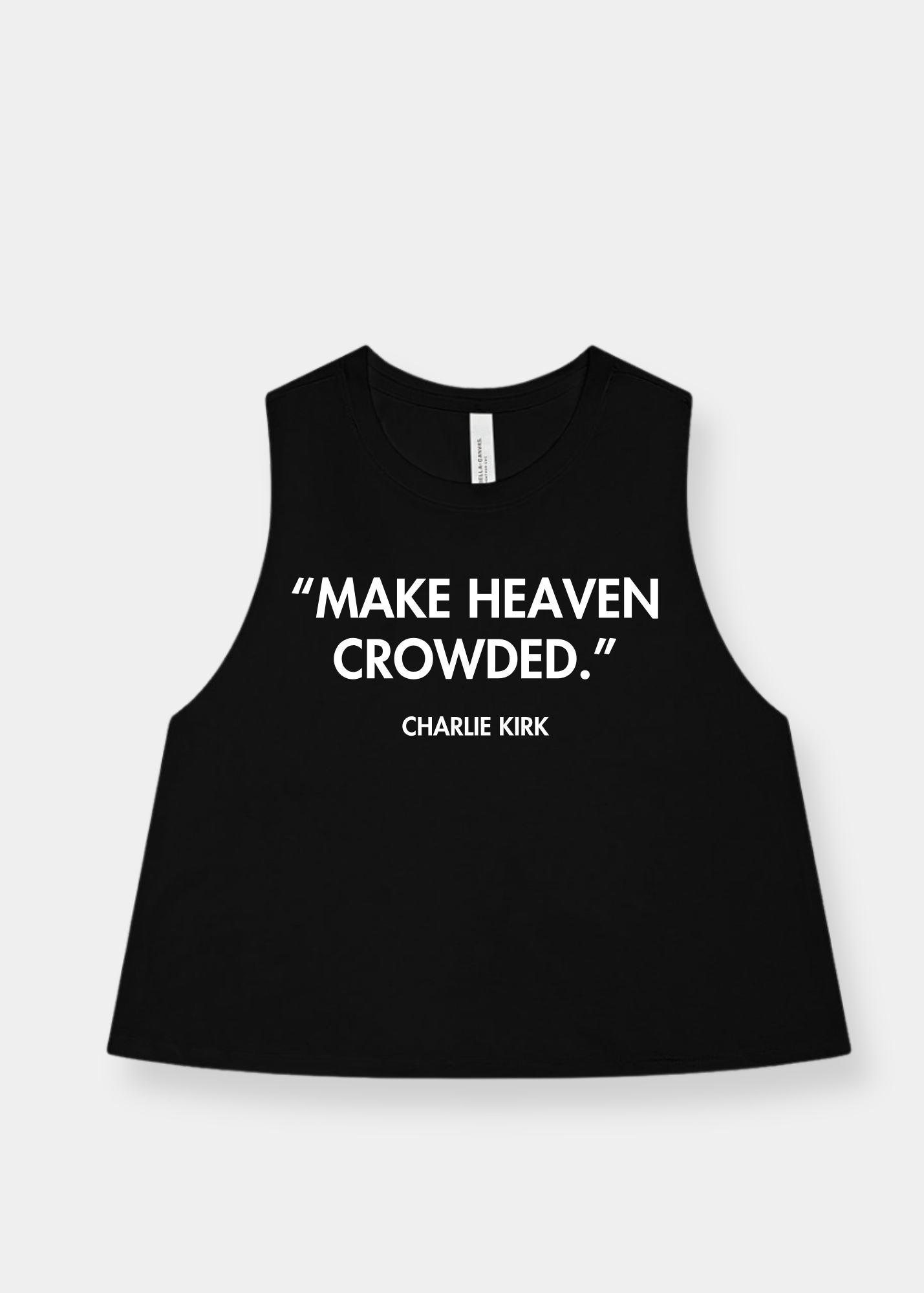 Women's Racerback Cropped Tank - FREEDOM