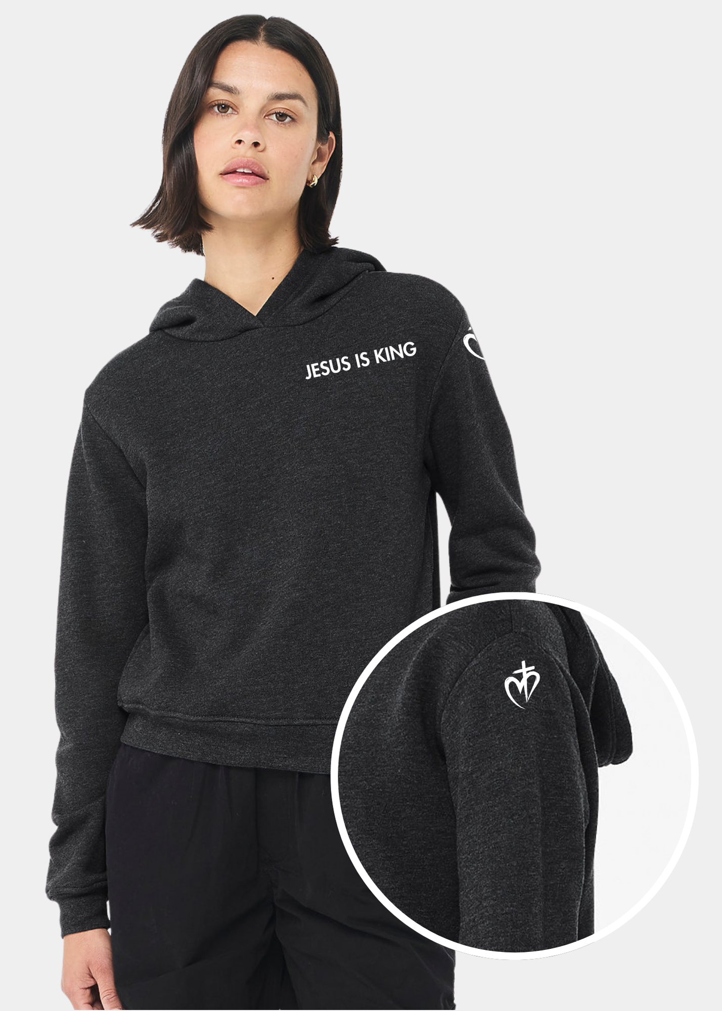 Women's Classic Pullover Hoodie - Dark Heather Gray