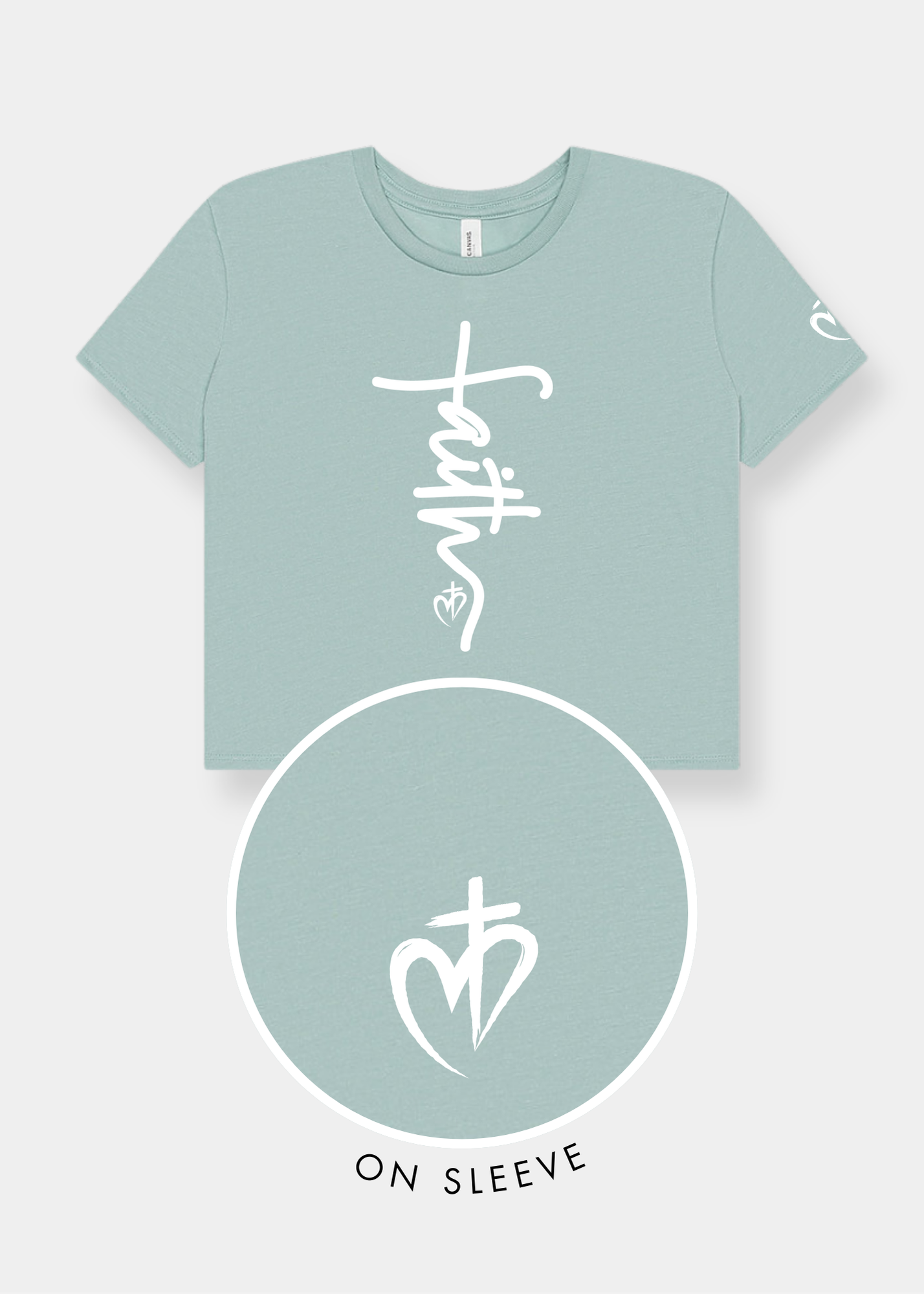 Women's Flowy Cropped Tee - Dusty Blue