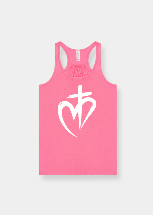 Women's Flowy Racerback Tank - Hot Pink