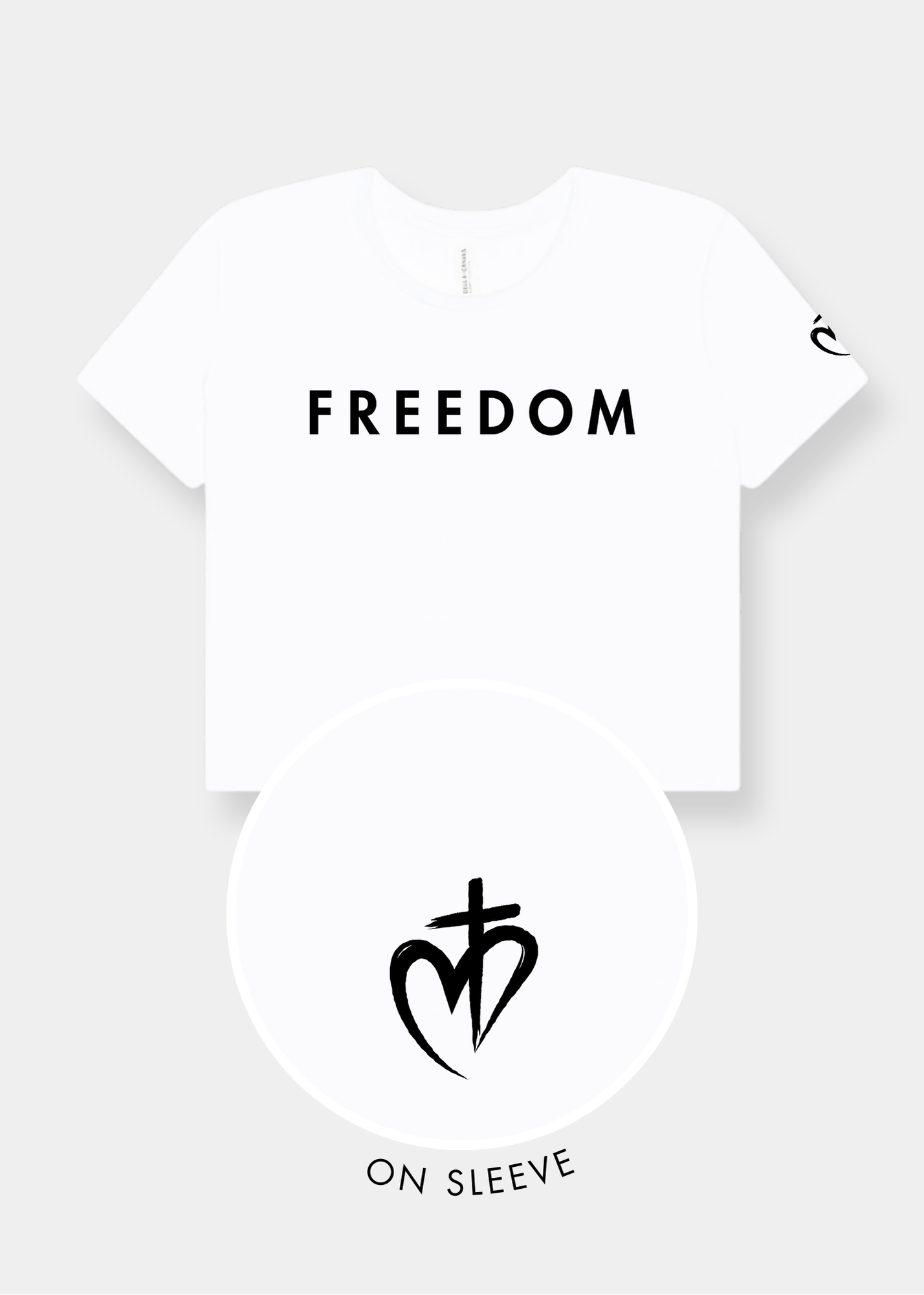 Women's Flowy Cropped Tee - FREEDOM