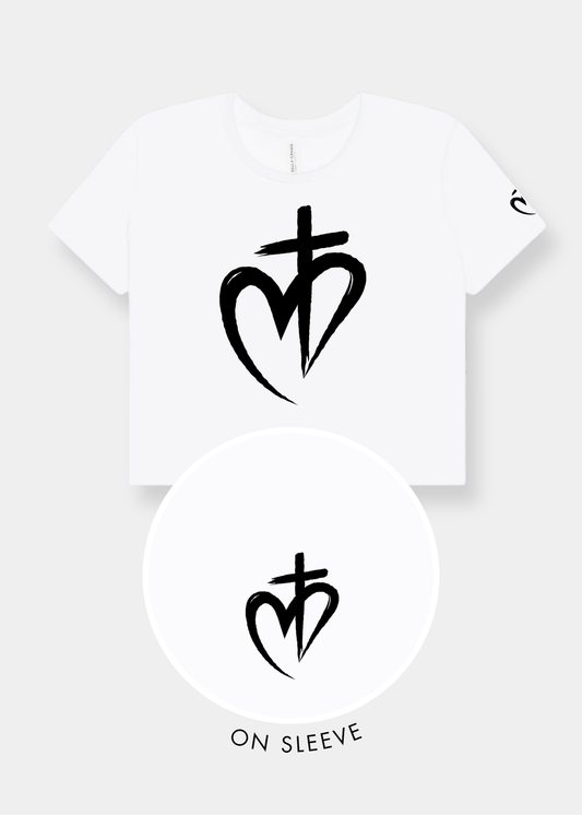 Women's Flowy Cropped Tee - White
