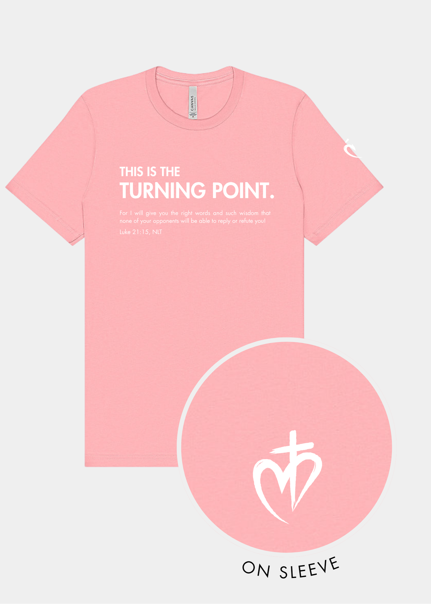 Freedom Unisex Triblend Tee - Pink + White Print