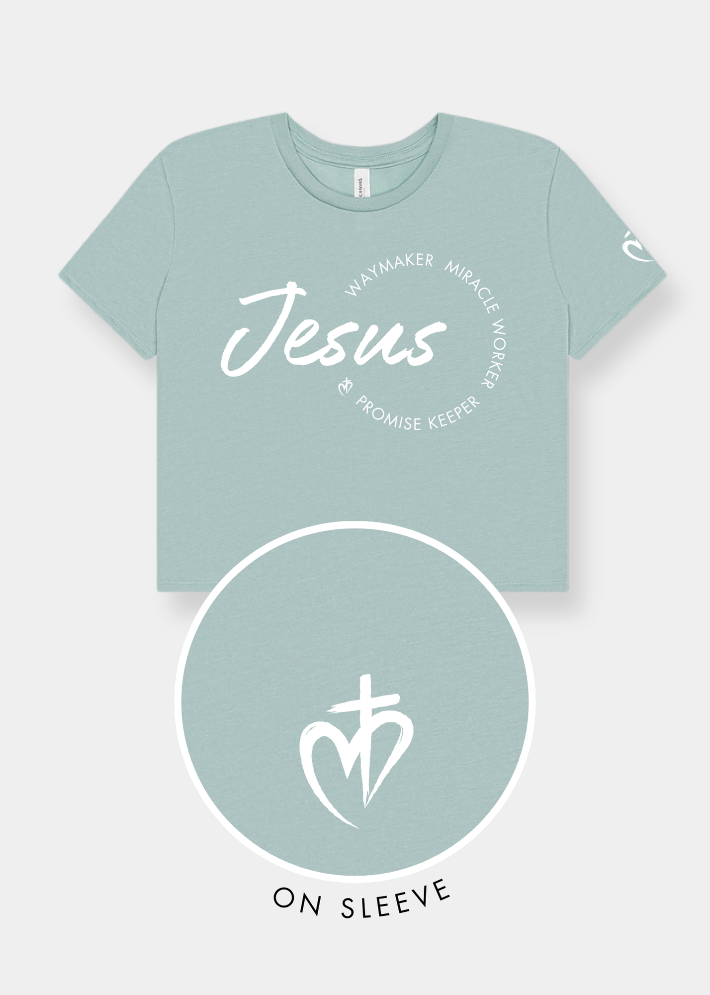 Women's Flowy Cropped Tee - Dusty Blue