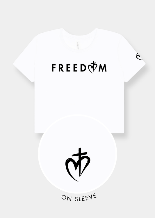 Women's Flowy Cropped Tee - FREEDOM