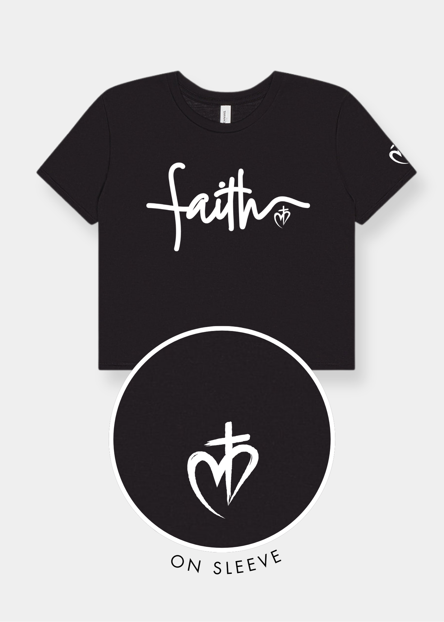 Women's Flowy Cropped Tee - Black
