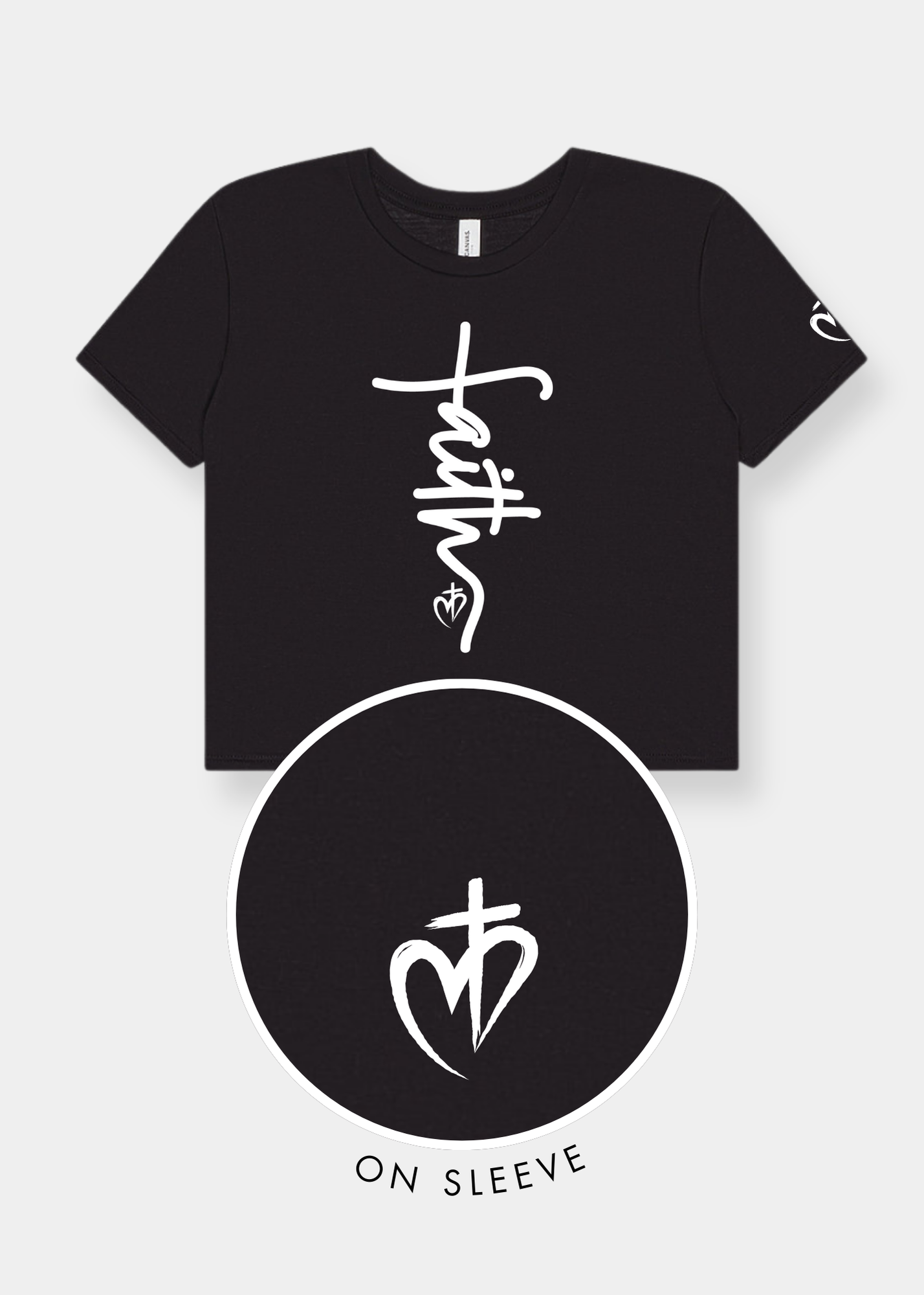 Women's Flowy Cropped Tee - Black