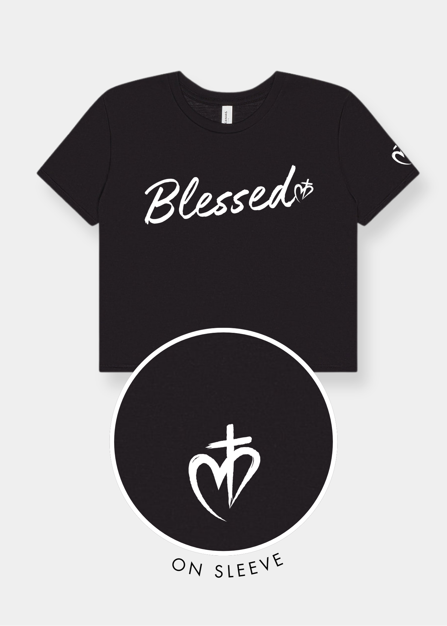 Women's Flowy Cropped Tee - Black