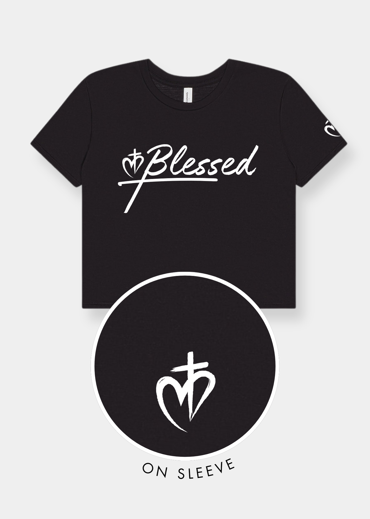 Women's Flowy Cropped Tee - Black