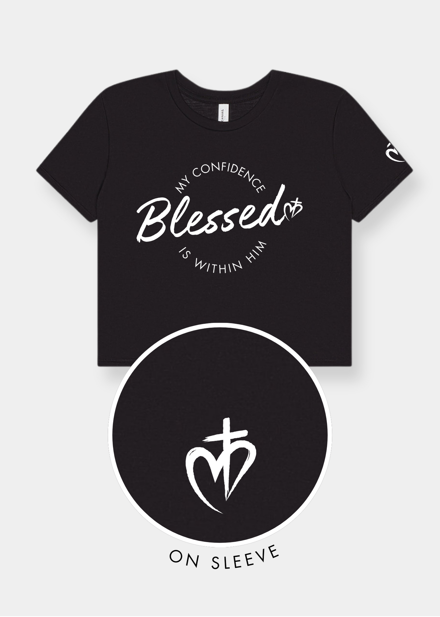 Women's Flowy Cropped Tee - Black