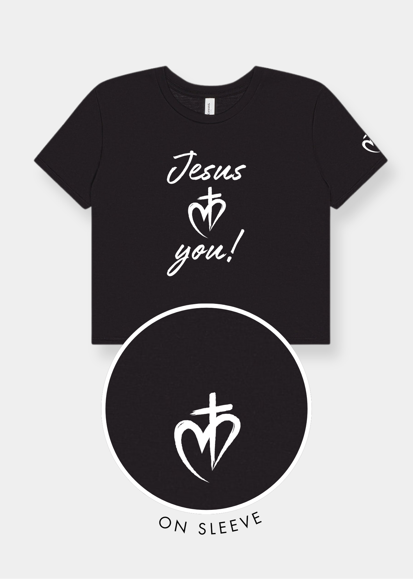 Women's Flowy Cropped Tee - Black