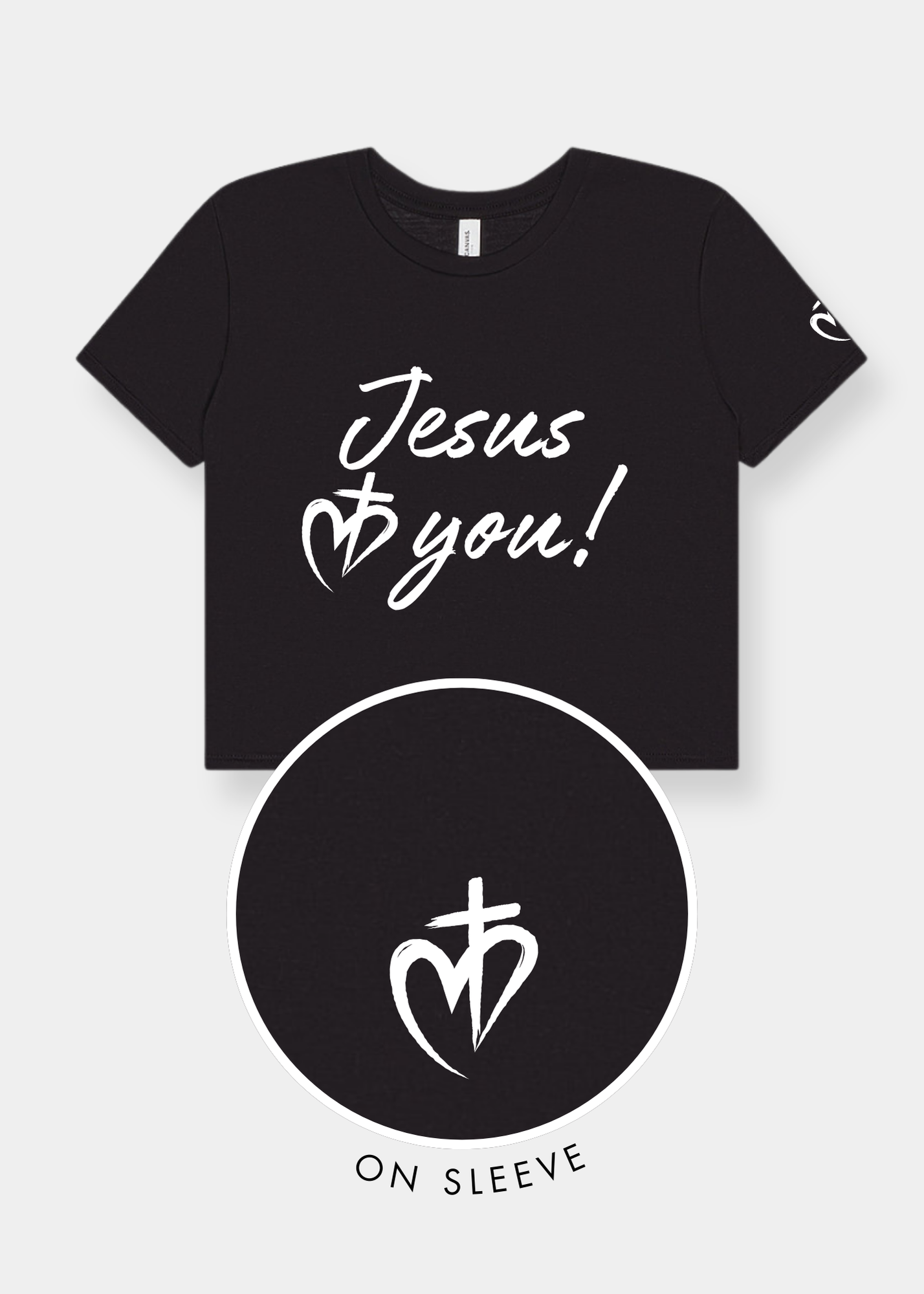 Women's Flowy Cropped Tee - Black