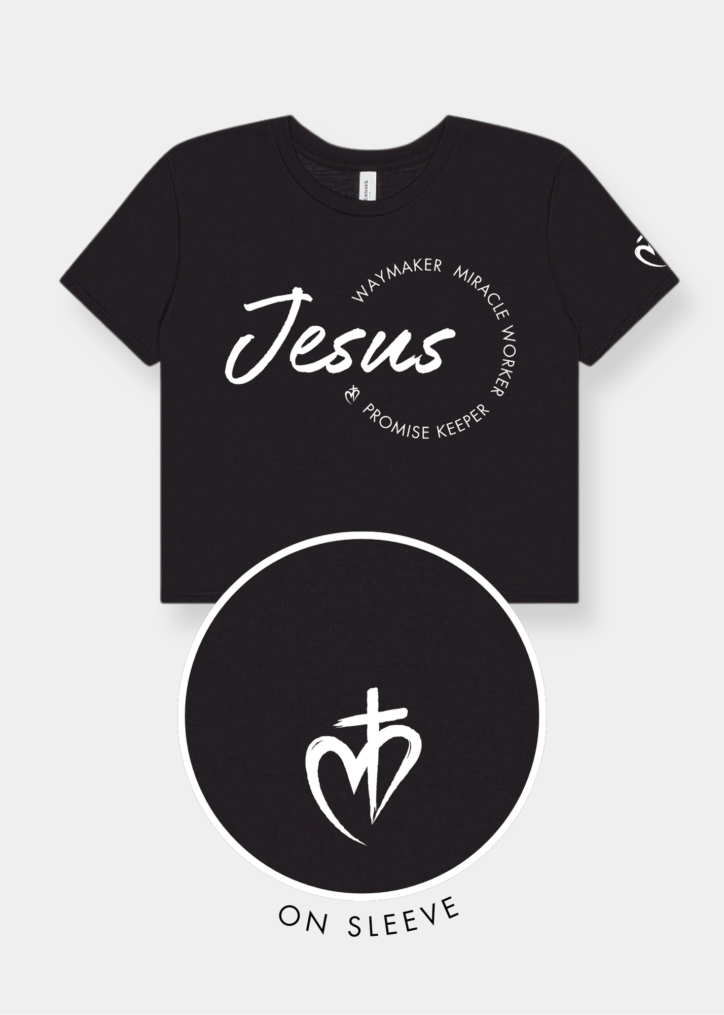 Women's Flowy Cropped Tee - Black