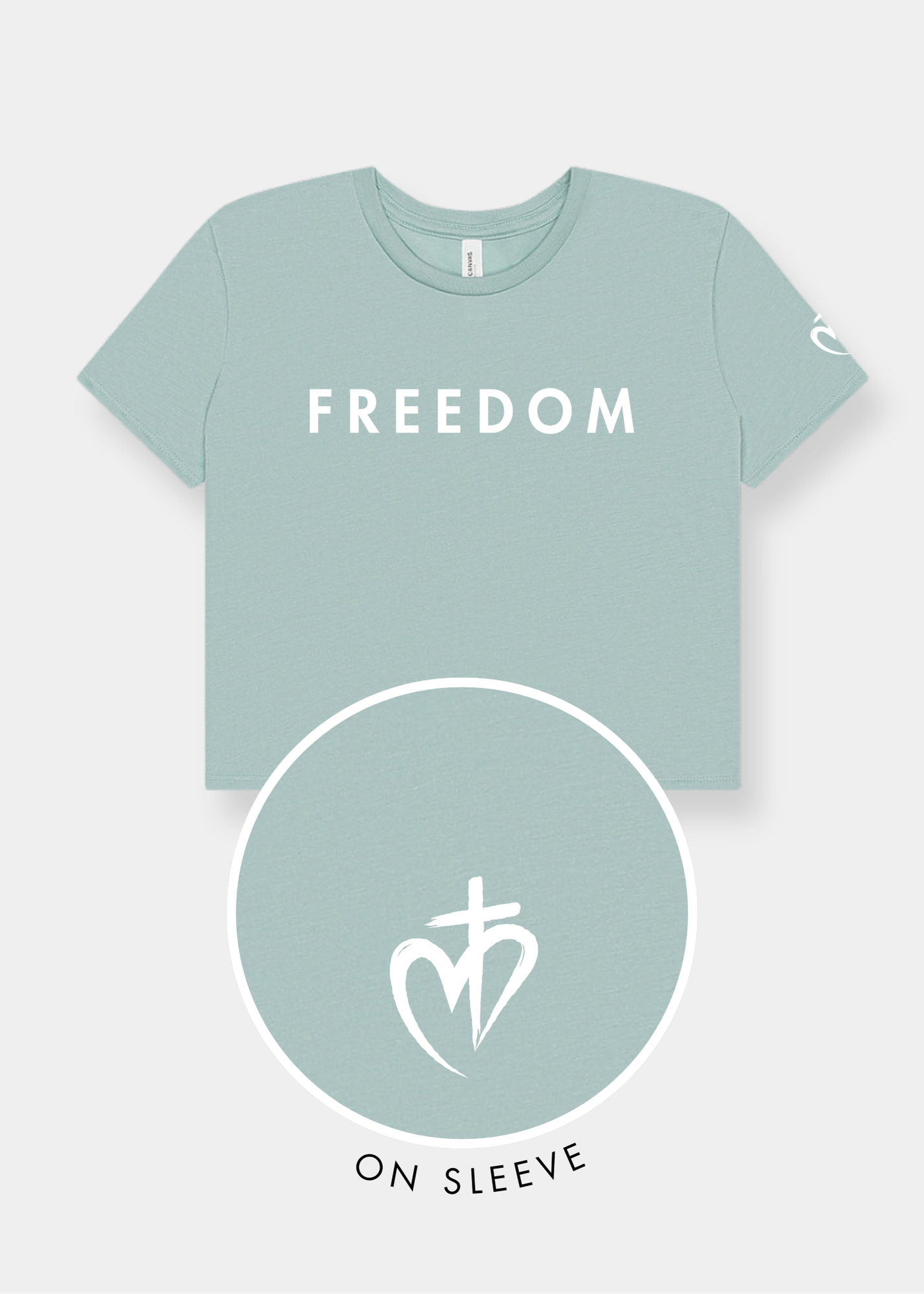 Women's Flowy Cropped Tee - FREEDOM