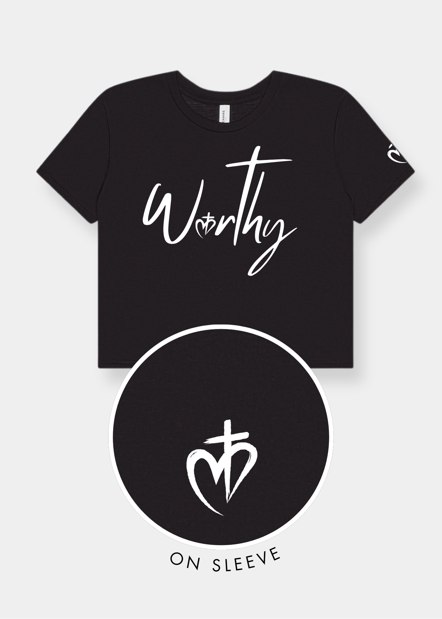 Women's Flowy Cropped Tee - Black