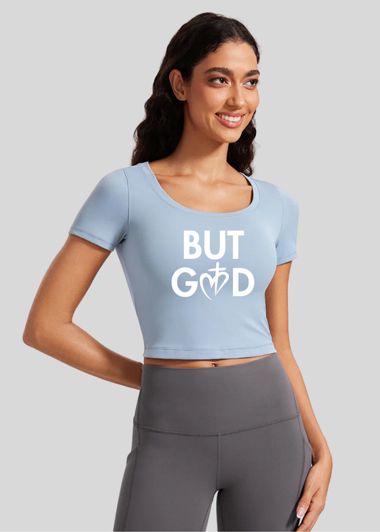 Butterluxe Scoop Neck Cropped Short Sleeves