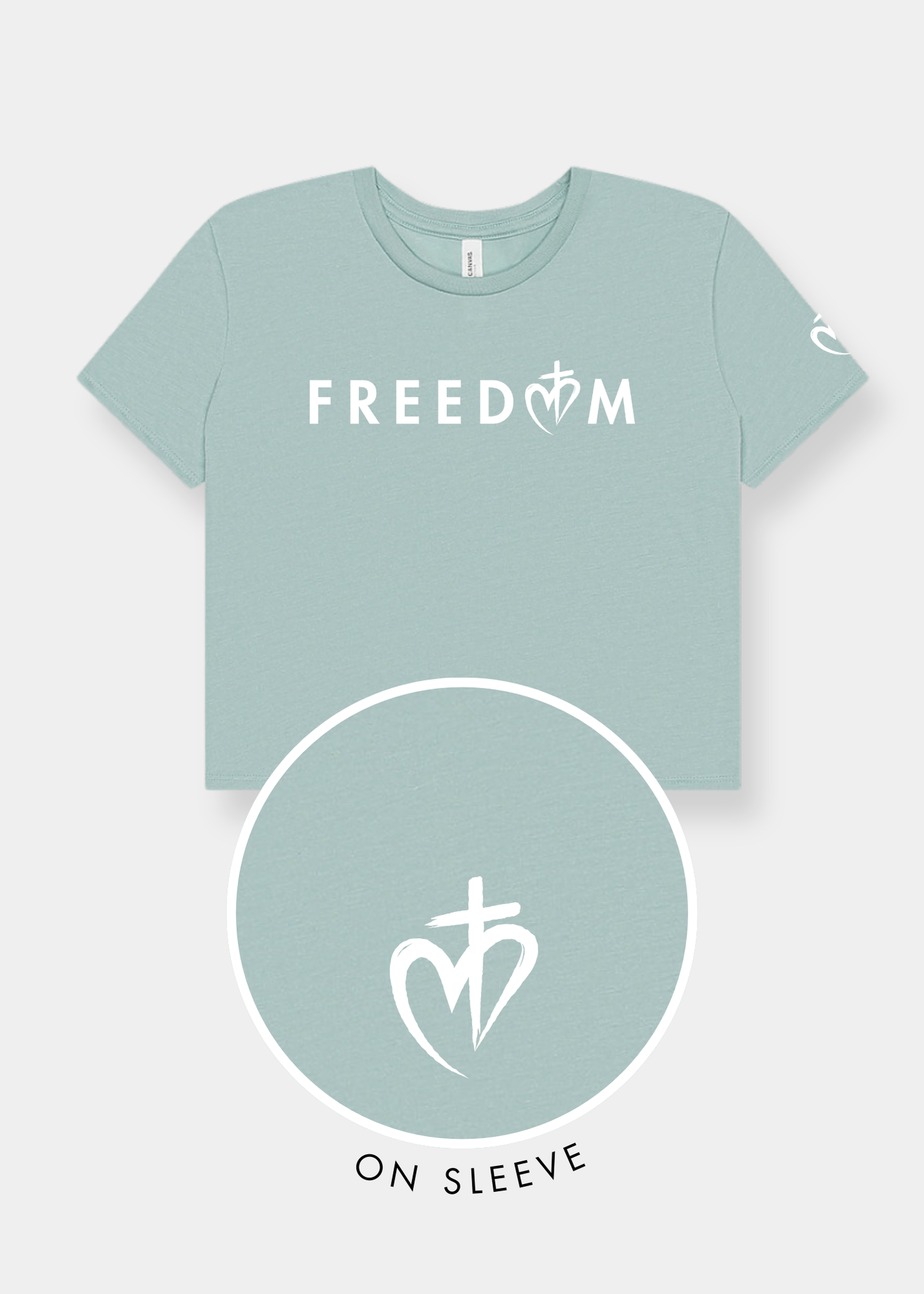 Women's Flowy Cropped Tee - FREEDOM
