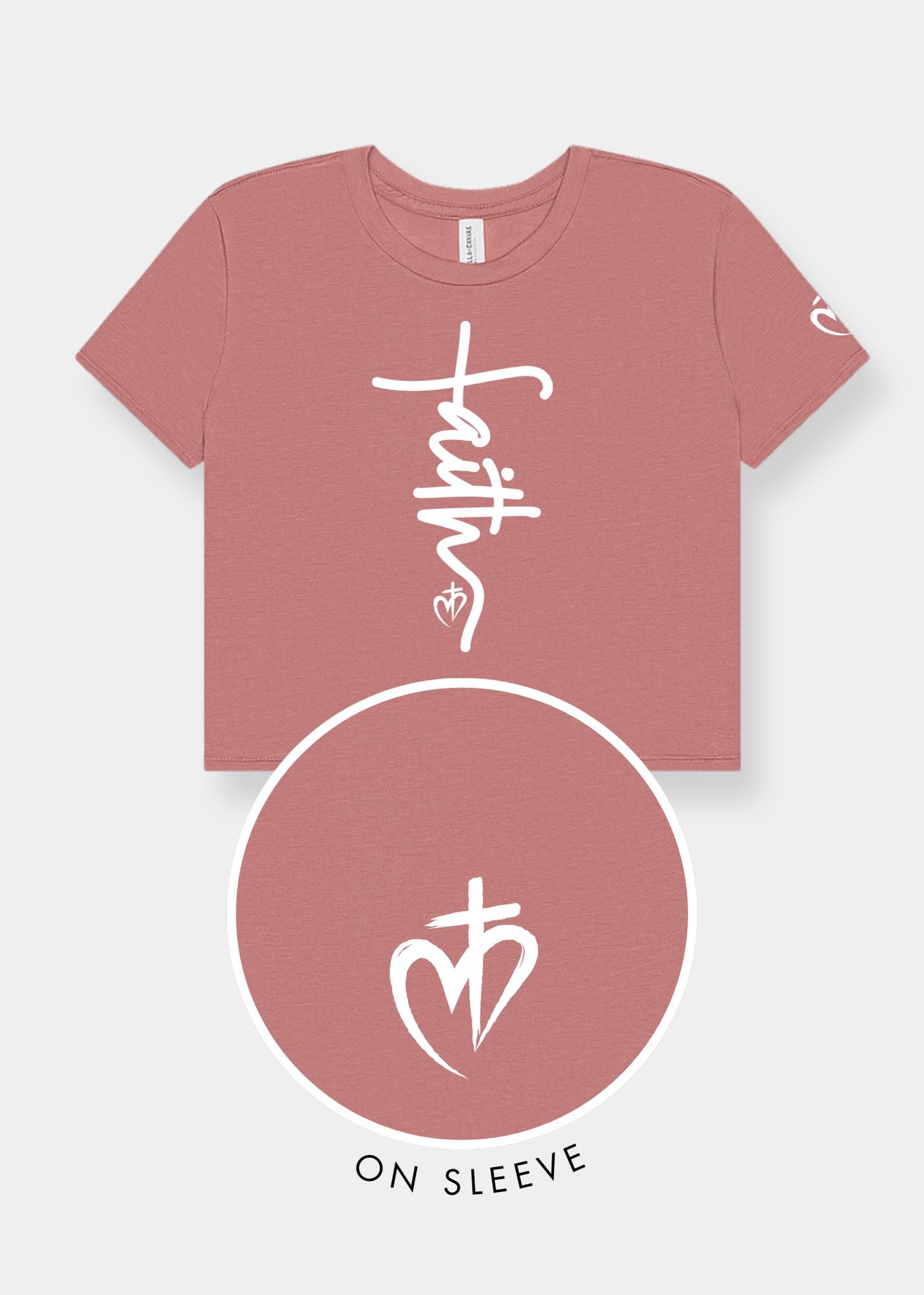 Women's Flowy Cropped Tee - Mauve