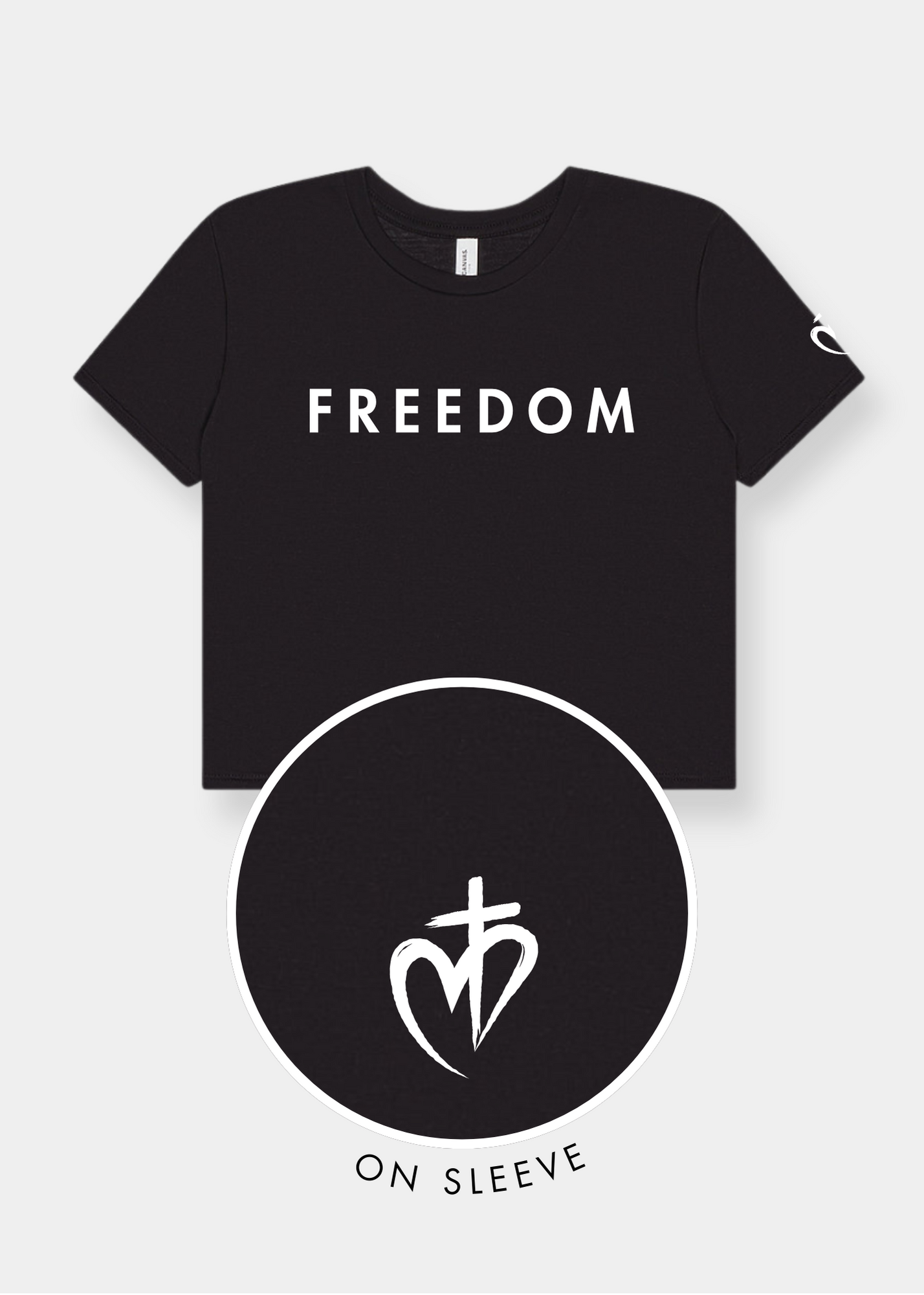 Women's Flowy Cropped Tee - FREEDOM