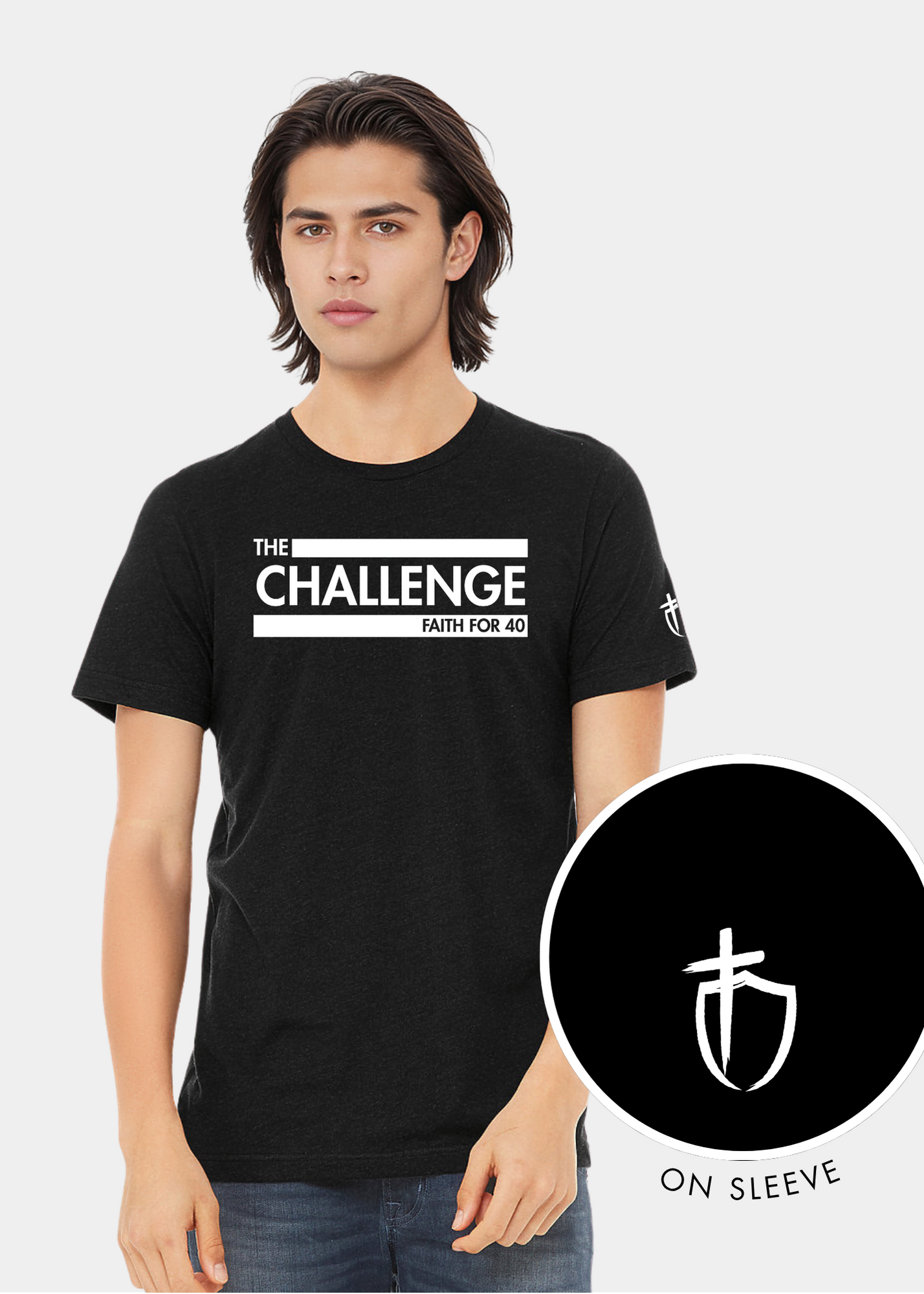 Men's Triblend Short Sleeve Tee - FAITH FOR 40 CHALLENGE