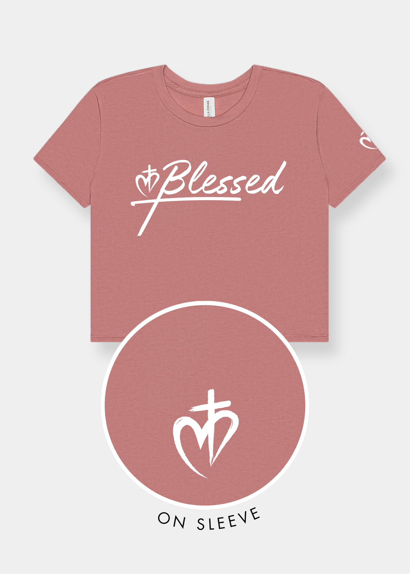 Women's Flowy Cropped Tee - Mauve
