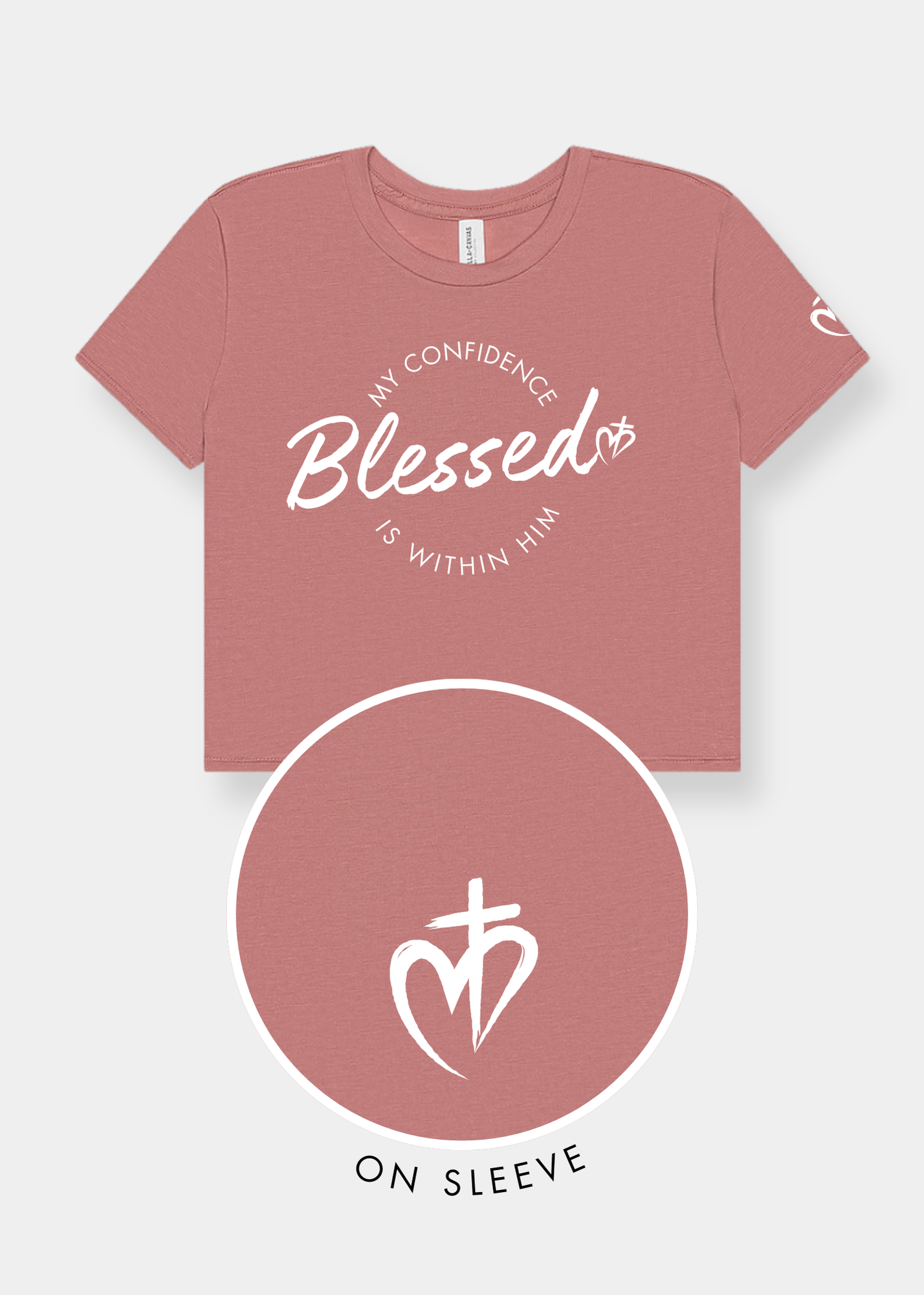 Women's Flowy Cropped Tee - Mauve