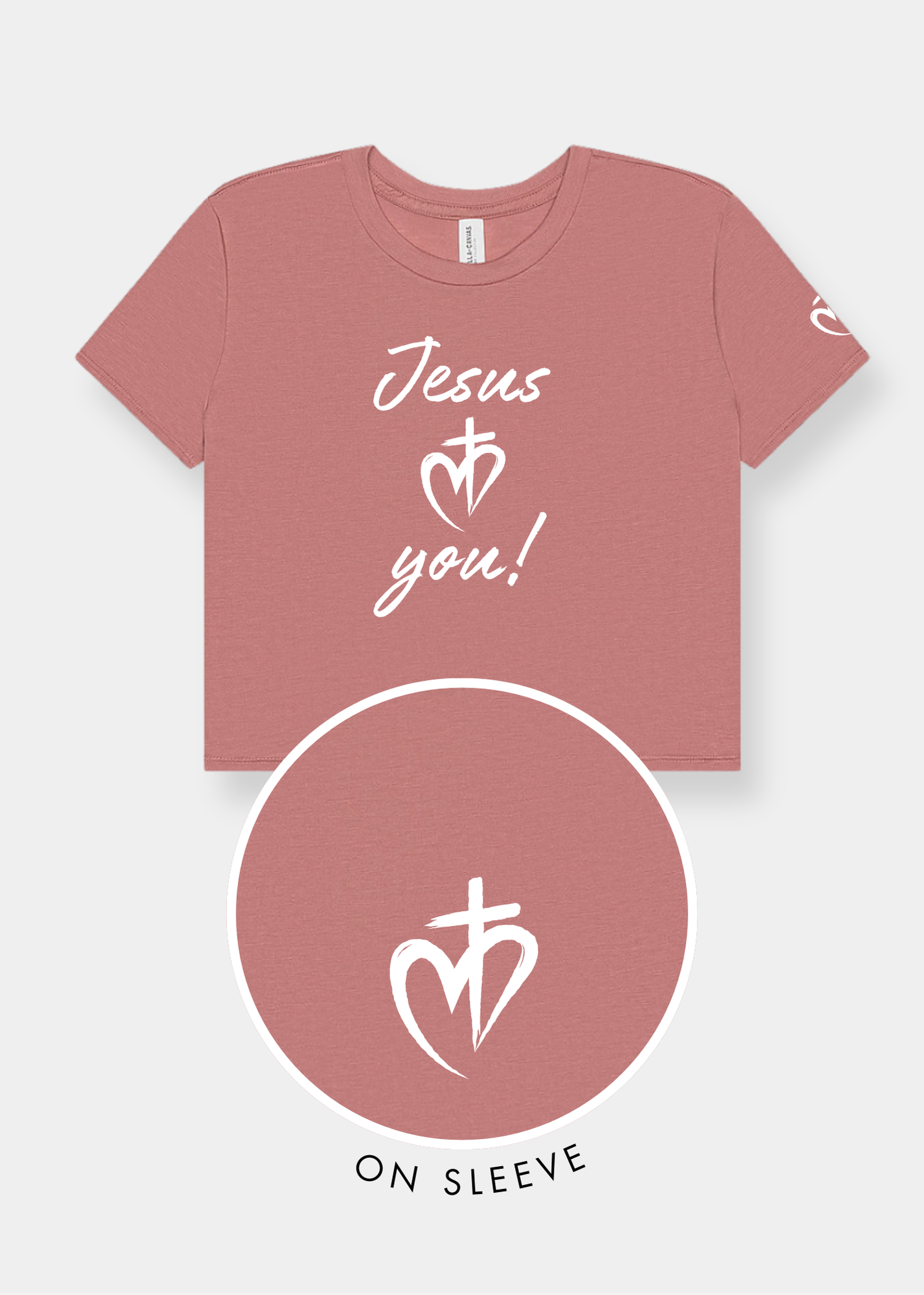 Women's Flowy Cropped Tee - Mauve