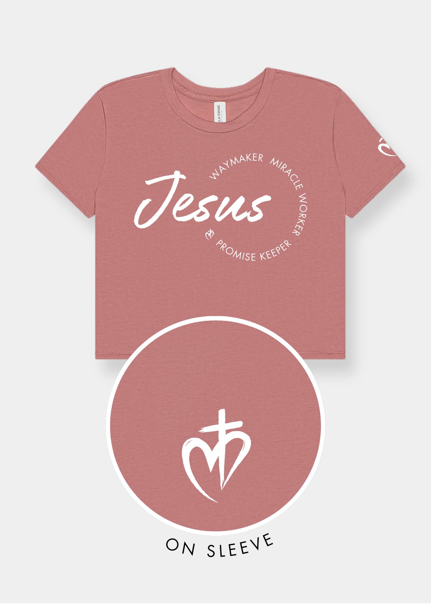 Women's Flowy Cropped Tee - Mauve