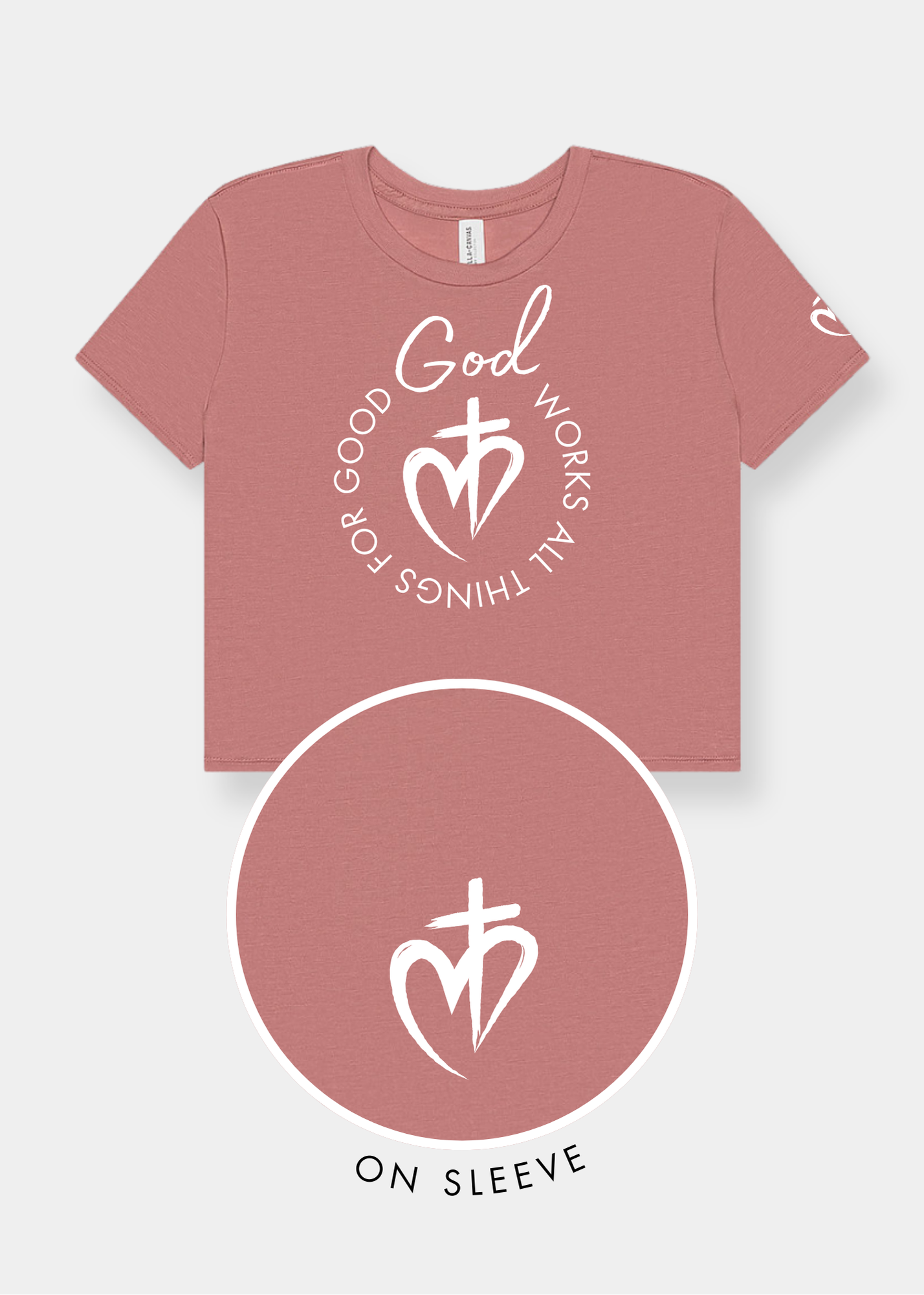 Women's Flowy Cropped Tee - Mauve