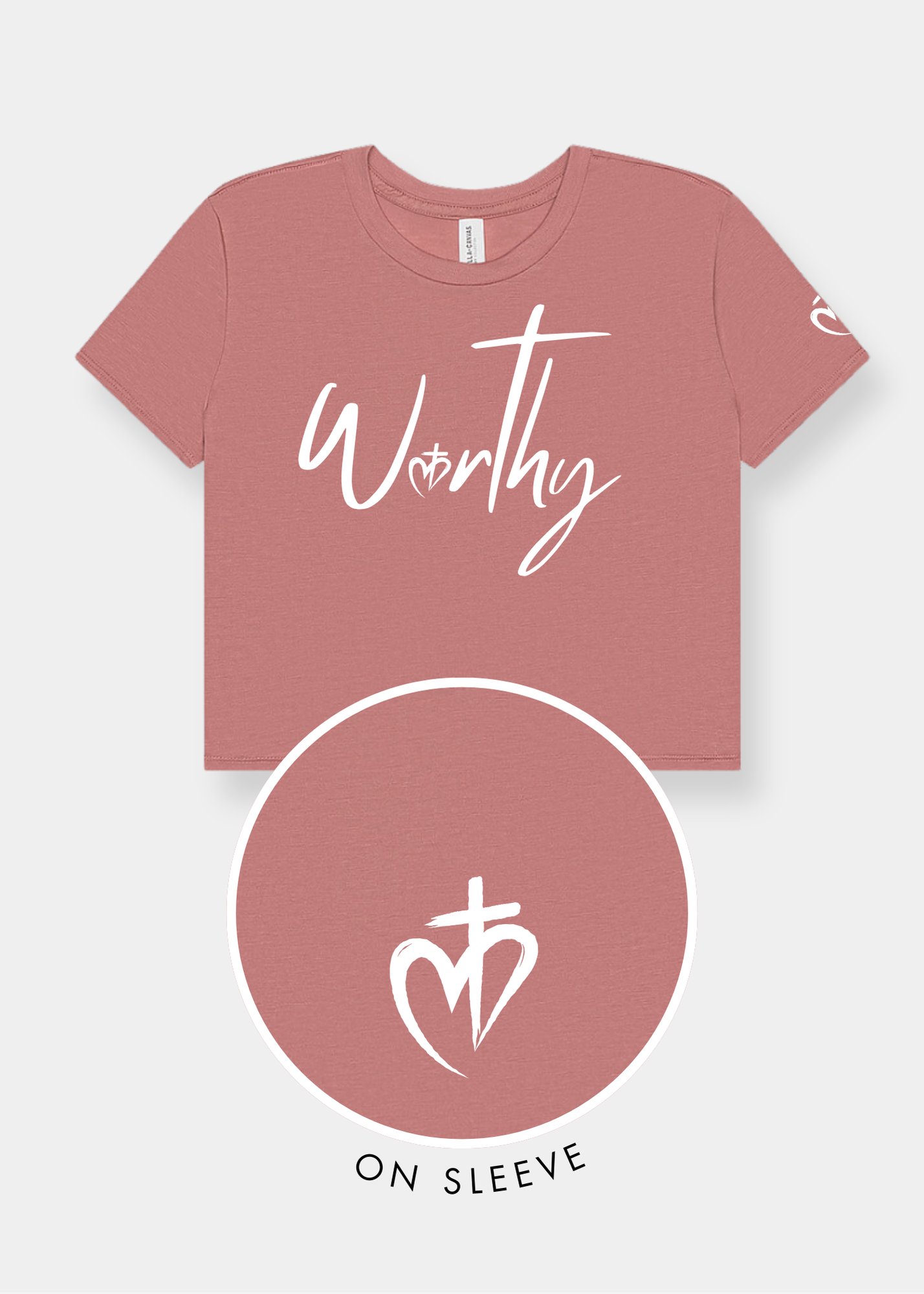 Women's Flowy Cropped Tee - Mauve