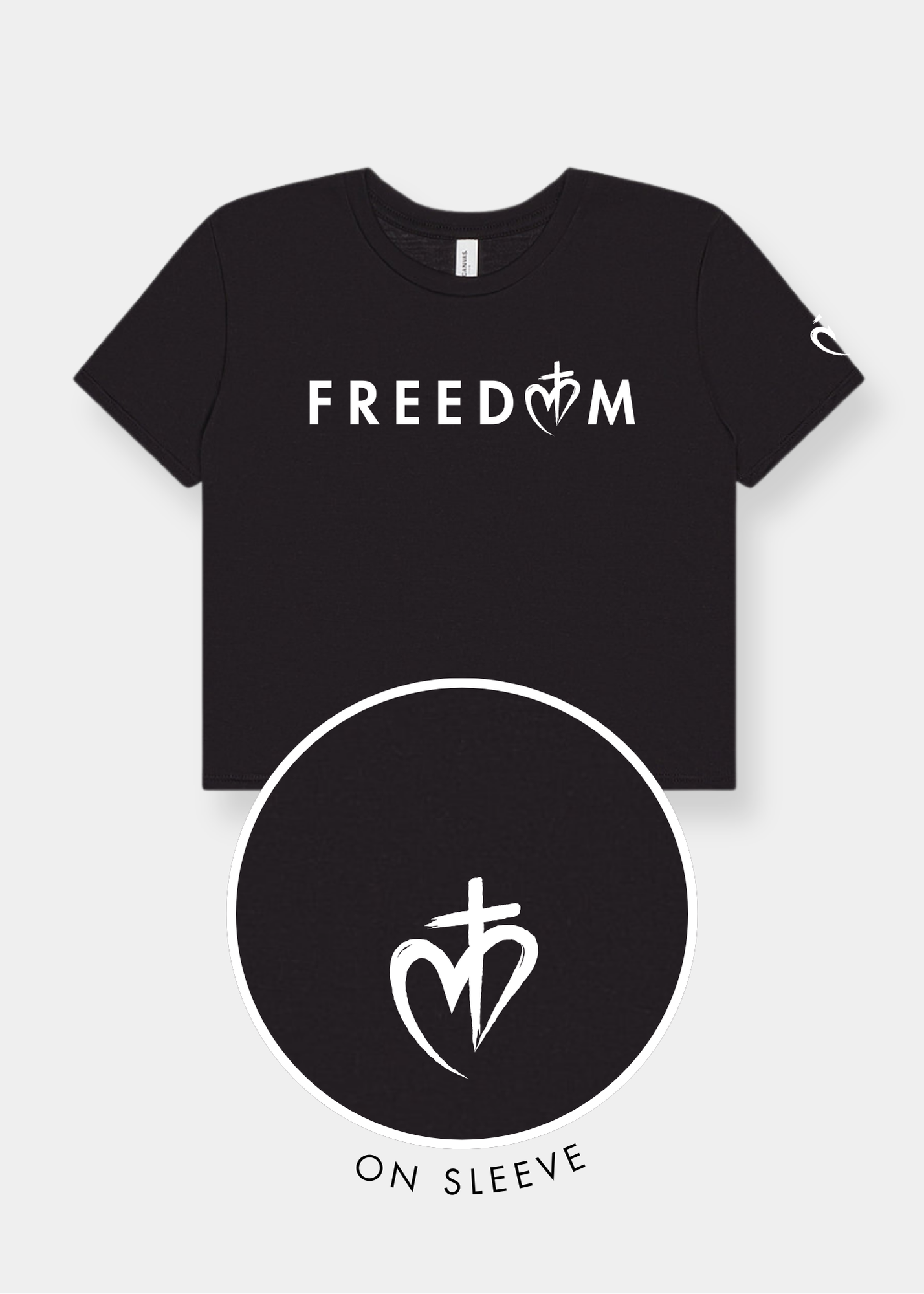 Women's Flowy Cropped Tee - FREEDOM