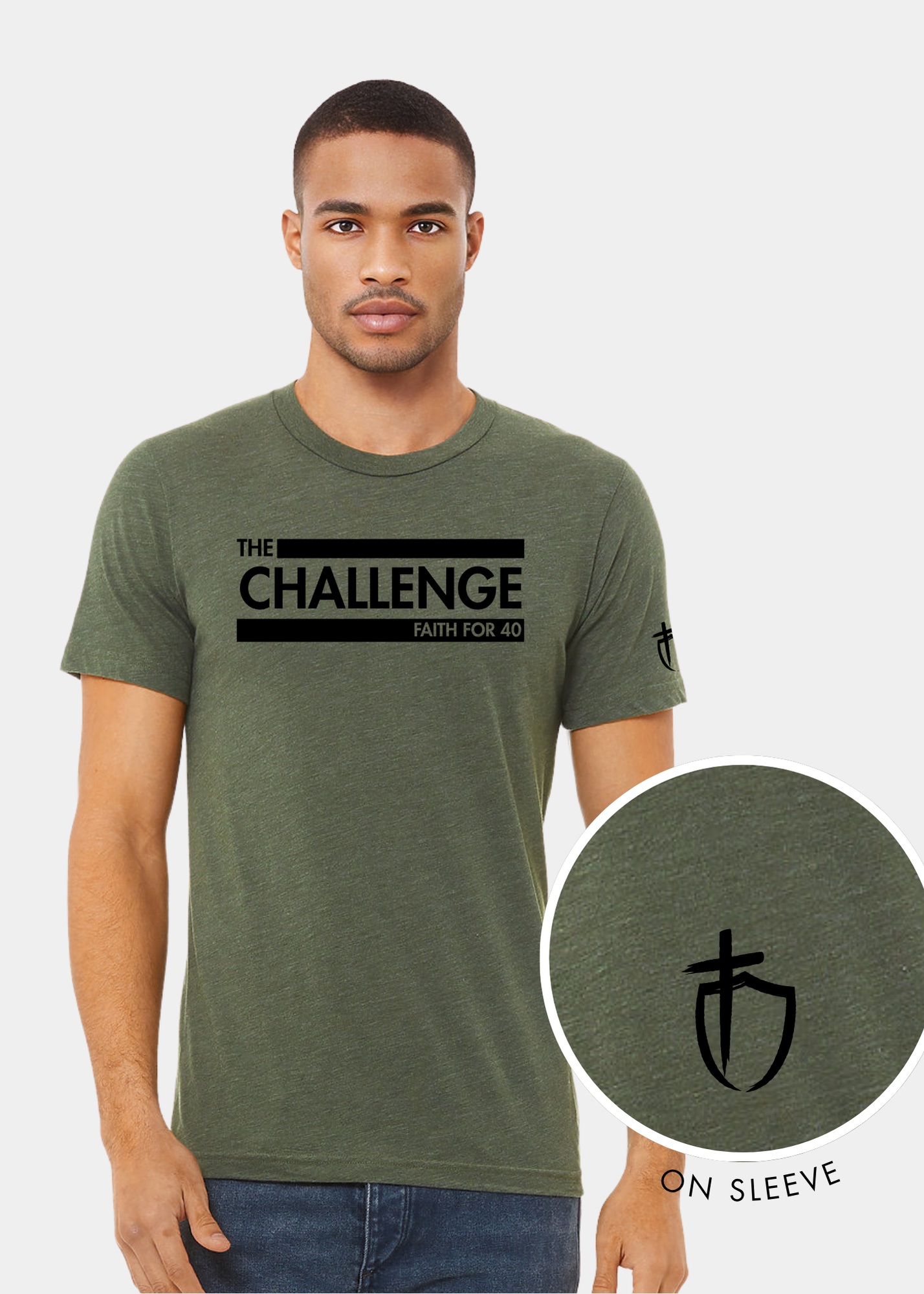 Men's Triblend Short Sleeve Tee - FAITH FOR 40 CHALLENGE
