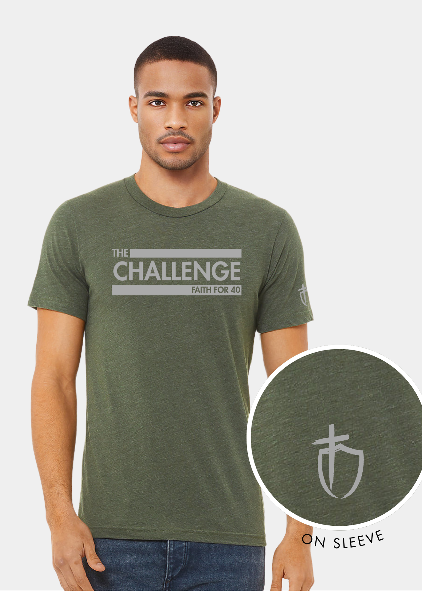 Men's Triblend Short Sleeve Tee - FAITH FOR 40 CHALLENGE