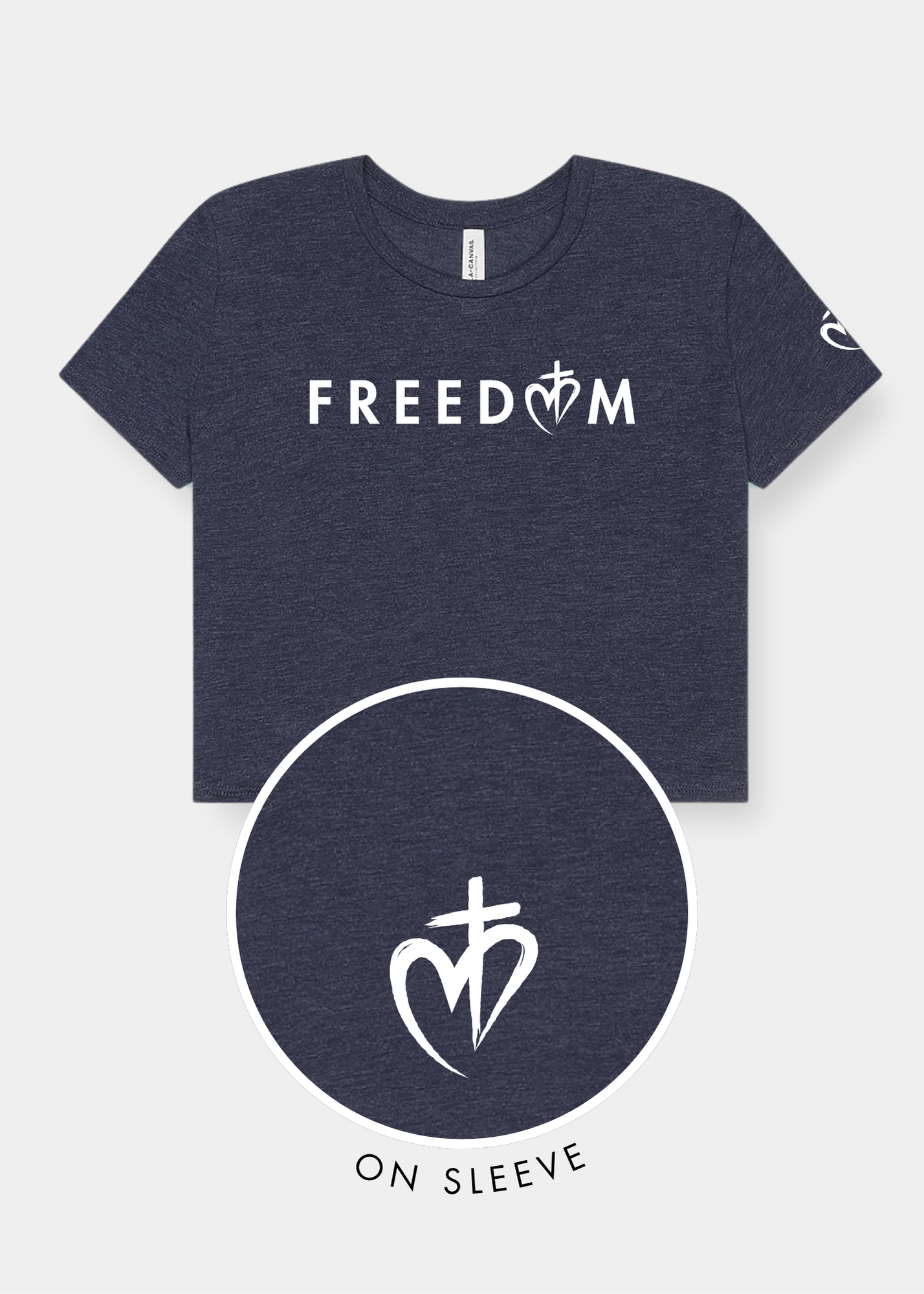 Women's Flowy Cropped Tee - FREEDOM