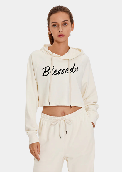 Down the Street Cropped Hoodies