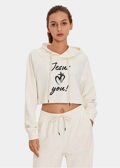 Down the Street Cropped Hoodies