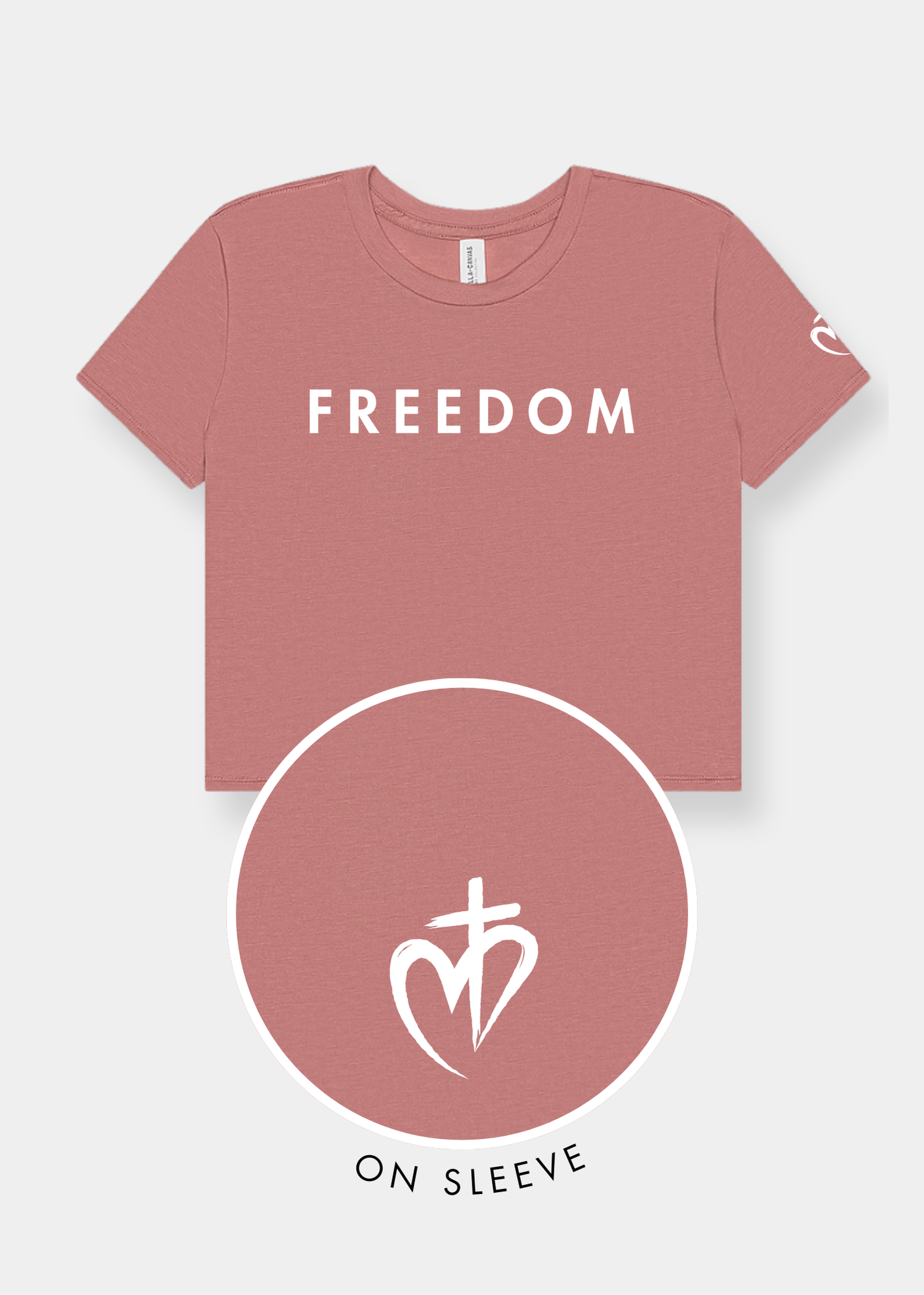 Women's Flowy Cropped Tee - FREEDOM